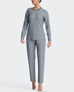 Pyjamas micromotive printed in cotton modal