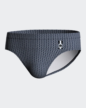 Geometric printed swim brief