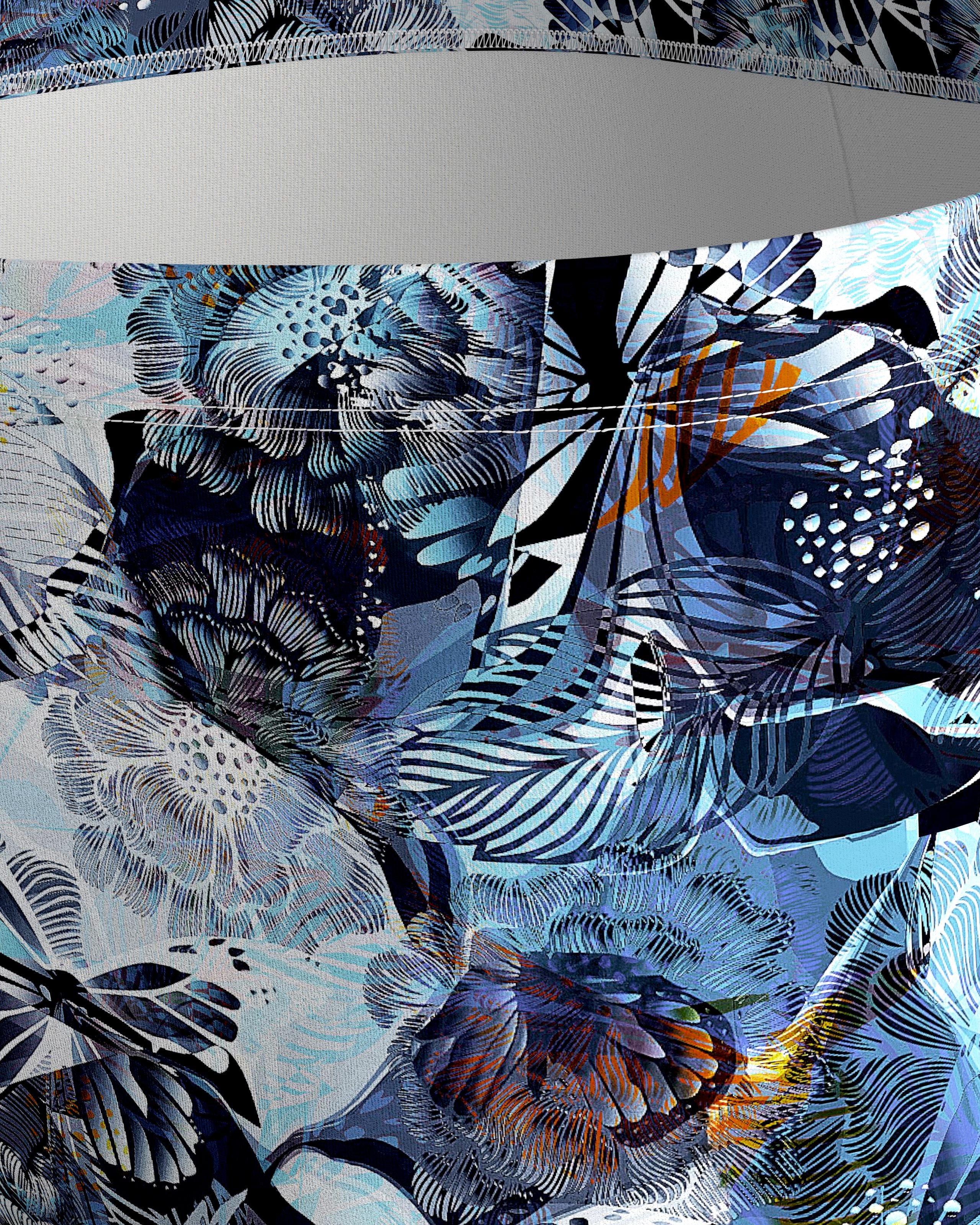 Tropical printed swim boxer