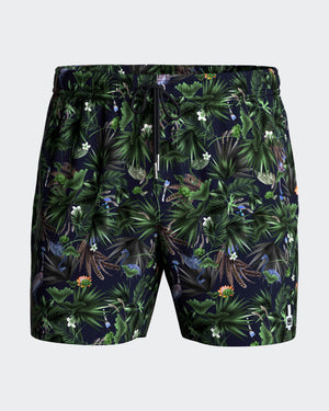 Tropical printed swim short