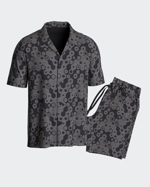 Short buttoned pyjama in Lyocell