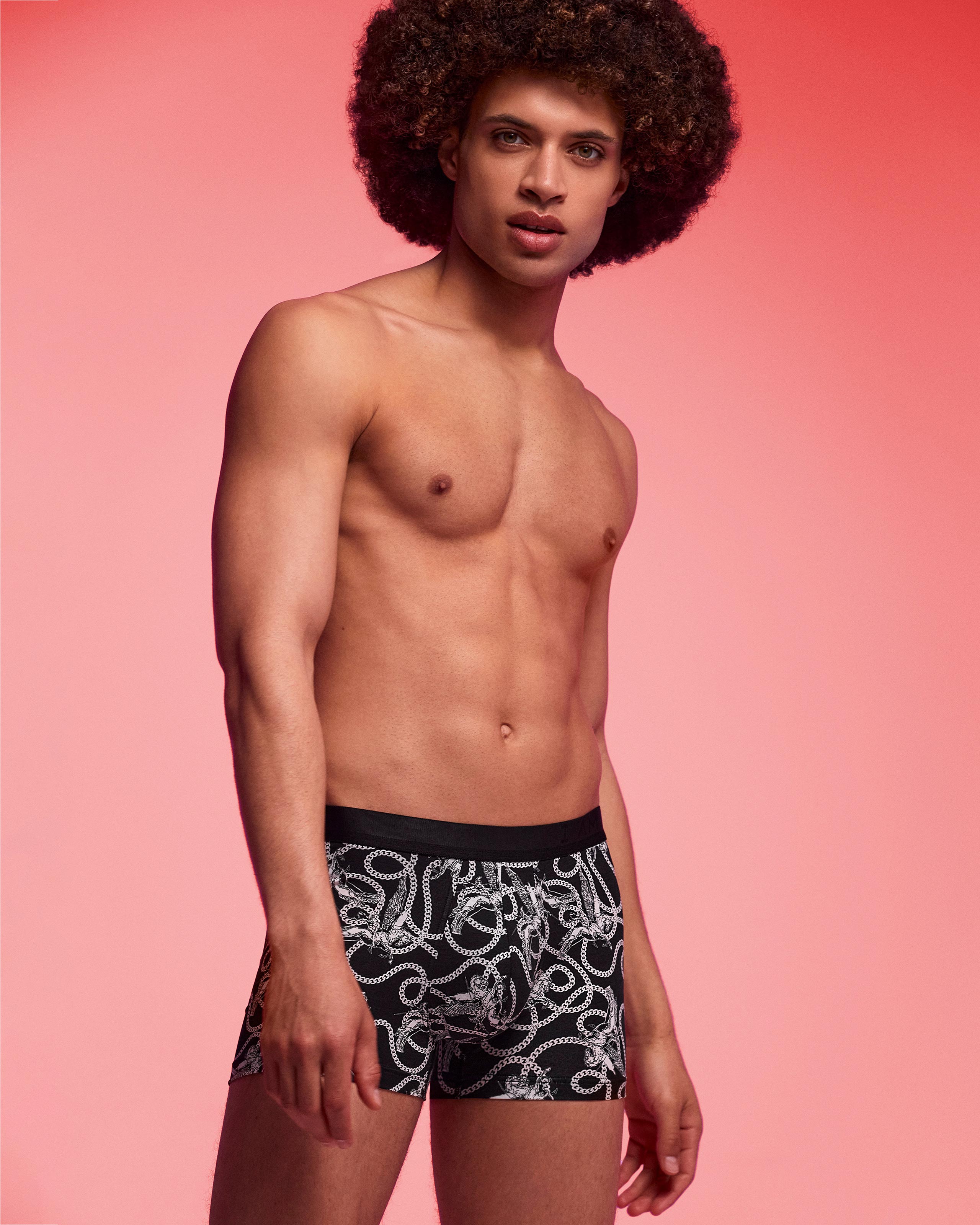 Boxer de homem estampado em Lyocell
