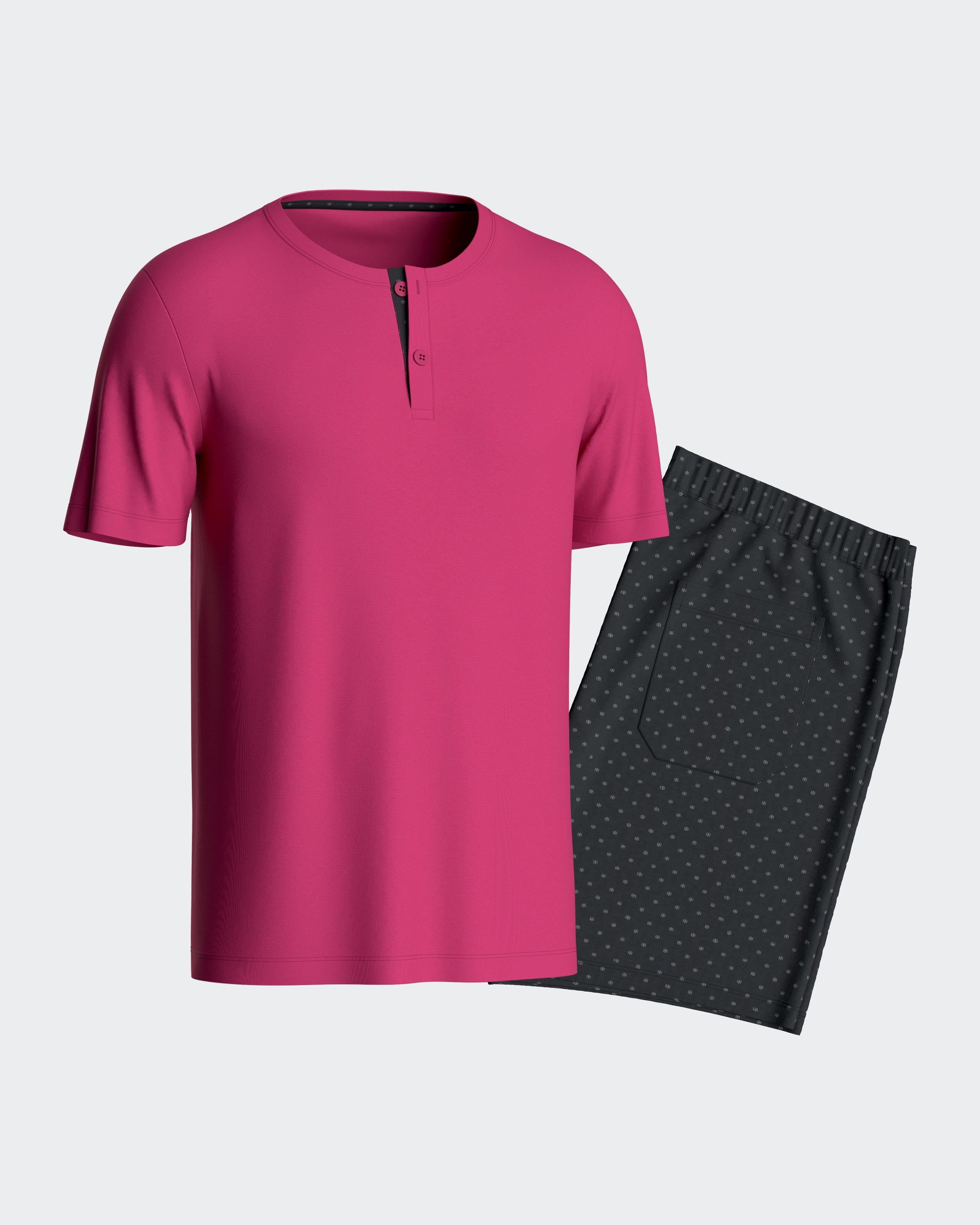 Pijama curto de homem em Algodão Modal