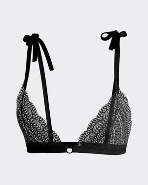 Triangular lace bra in Lyocell