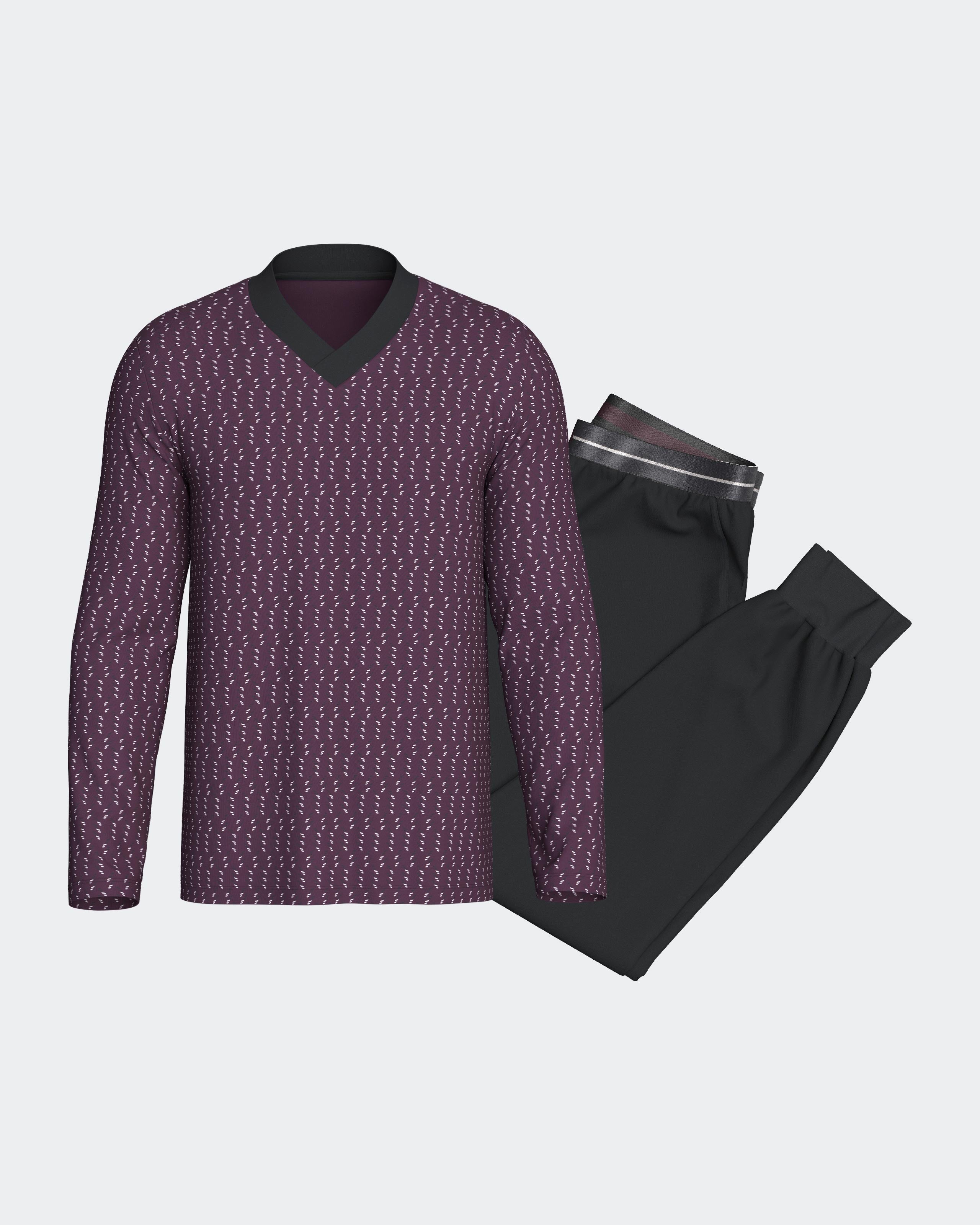 Men's long pyjama in Modal cotton