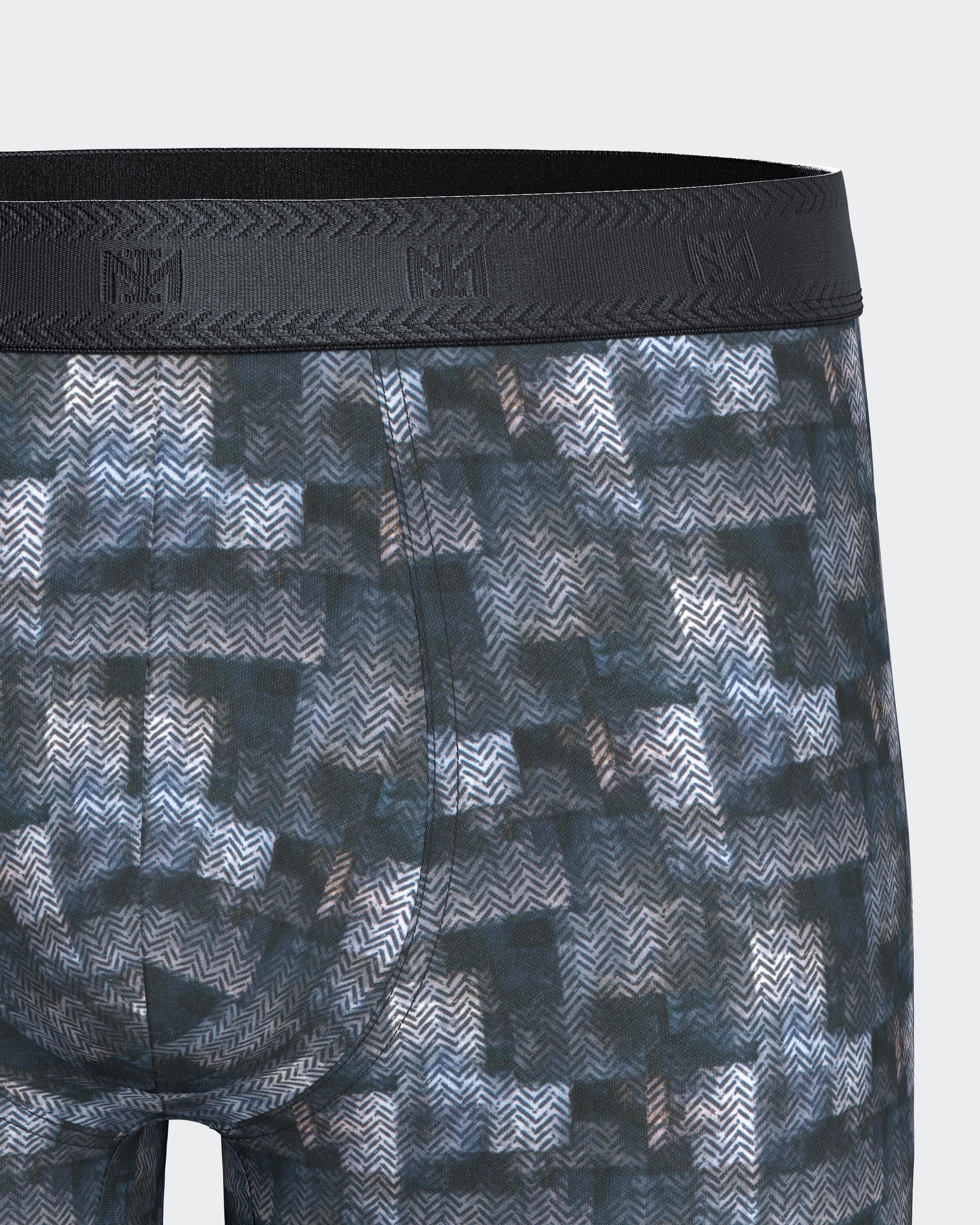 Men's long boxer in recycled polyester