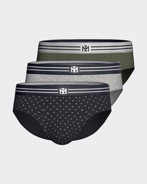 Pack of 3 men's cotton briefs
