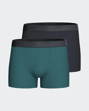 Pack of 2 Men's Boxers in Modal Cotton