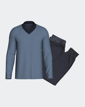 Cotton men's pyjama with cuffs