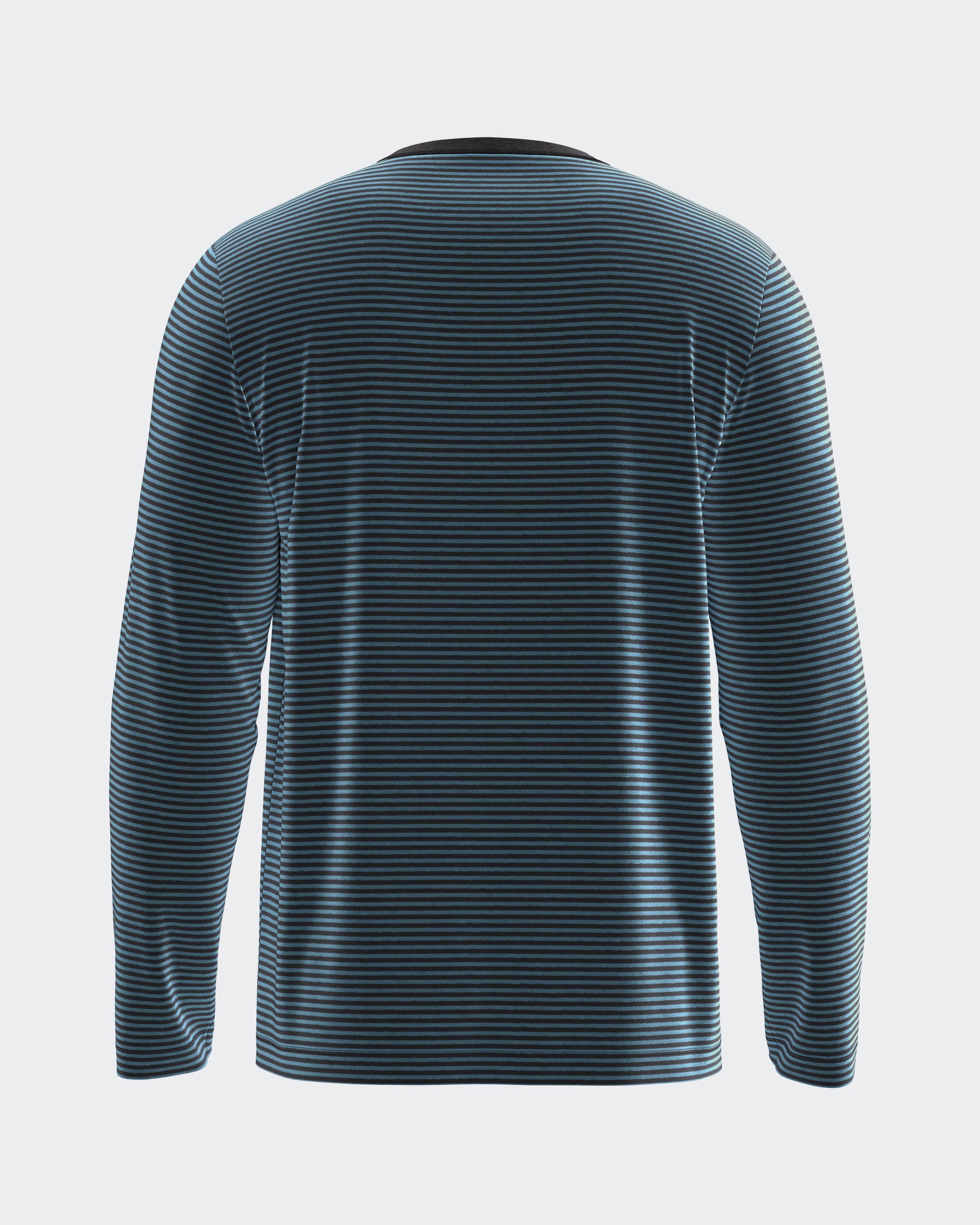 Striped men's thermal velvet pyjama