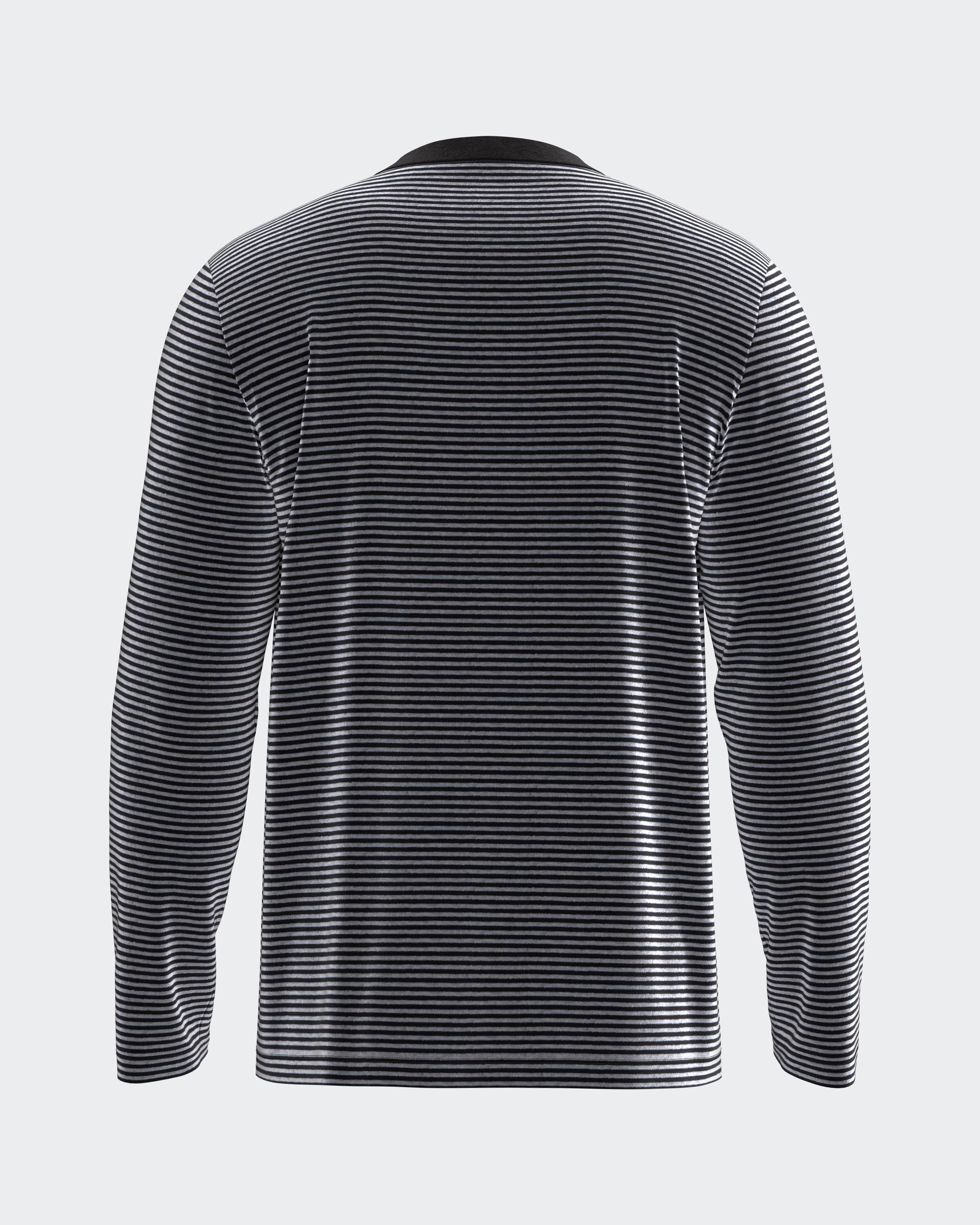 Striped men's thermal velvet pyjama