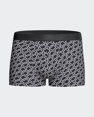 Printed geometric men's boxer in Lyocell