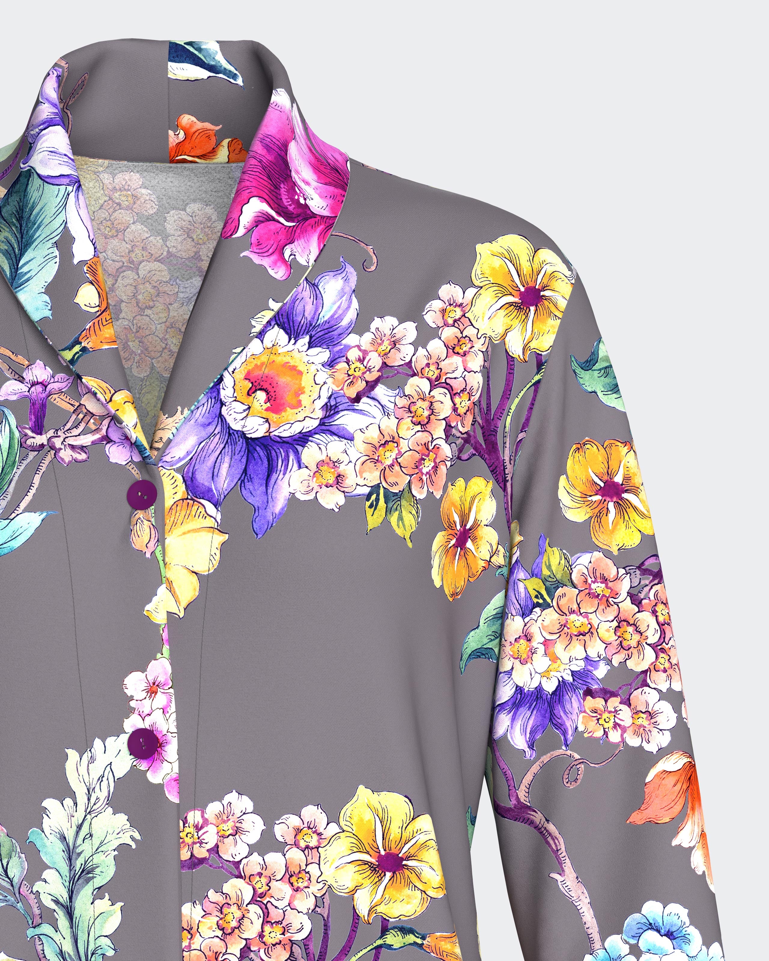 Women's pyjama with buttons in Cotton Modal