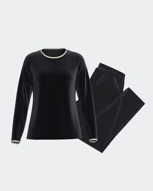 Women's velvet pyjama in Cotton Modal