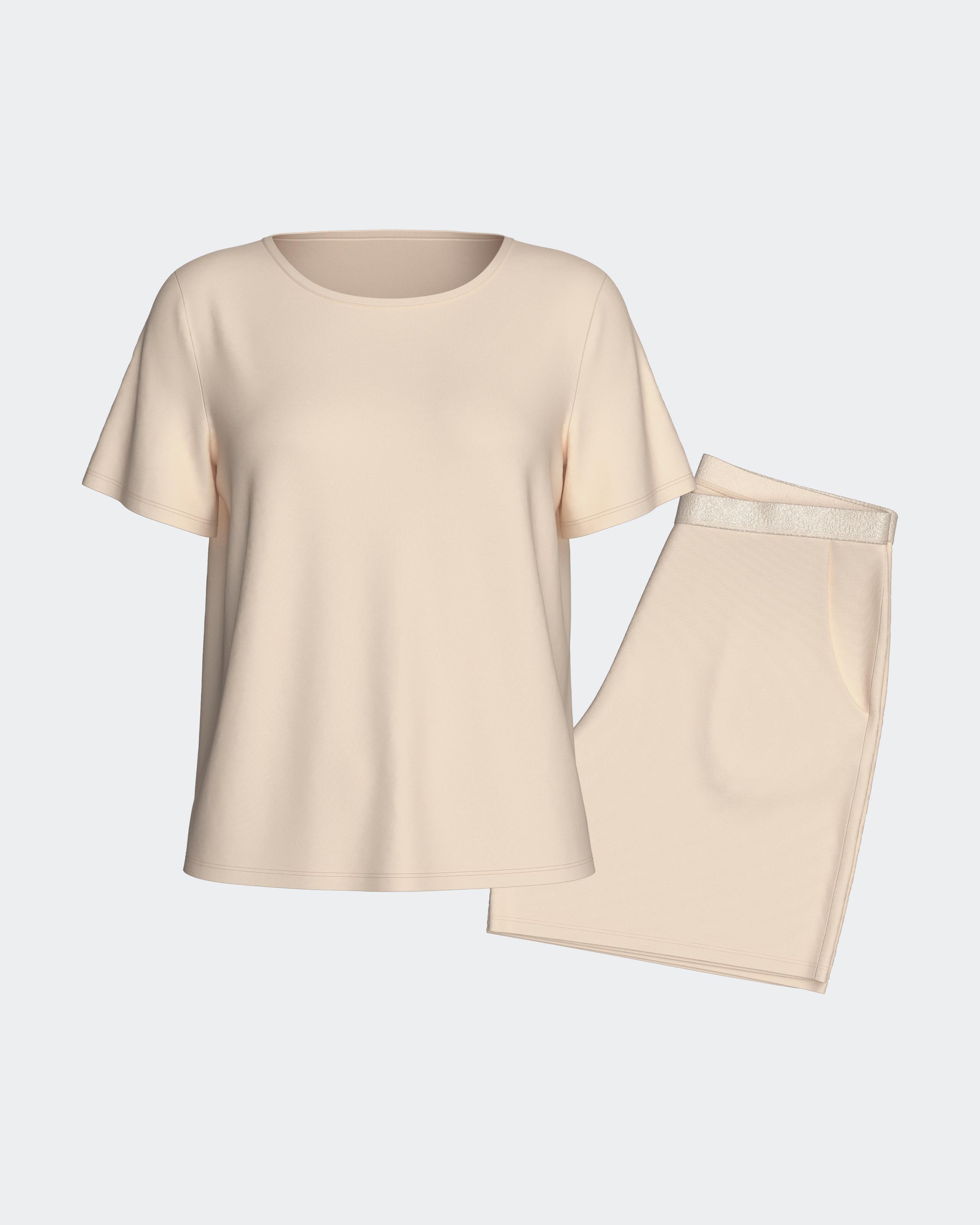 Kort pyjamas i blød modal