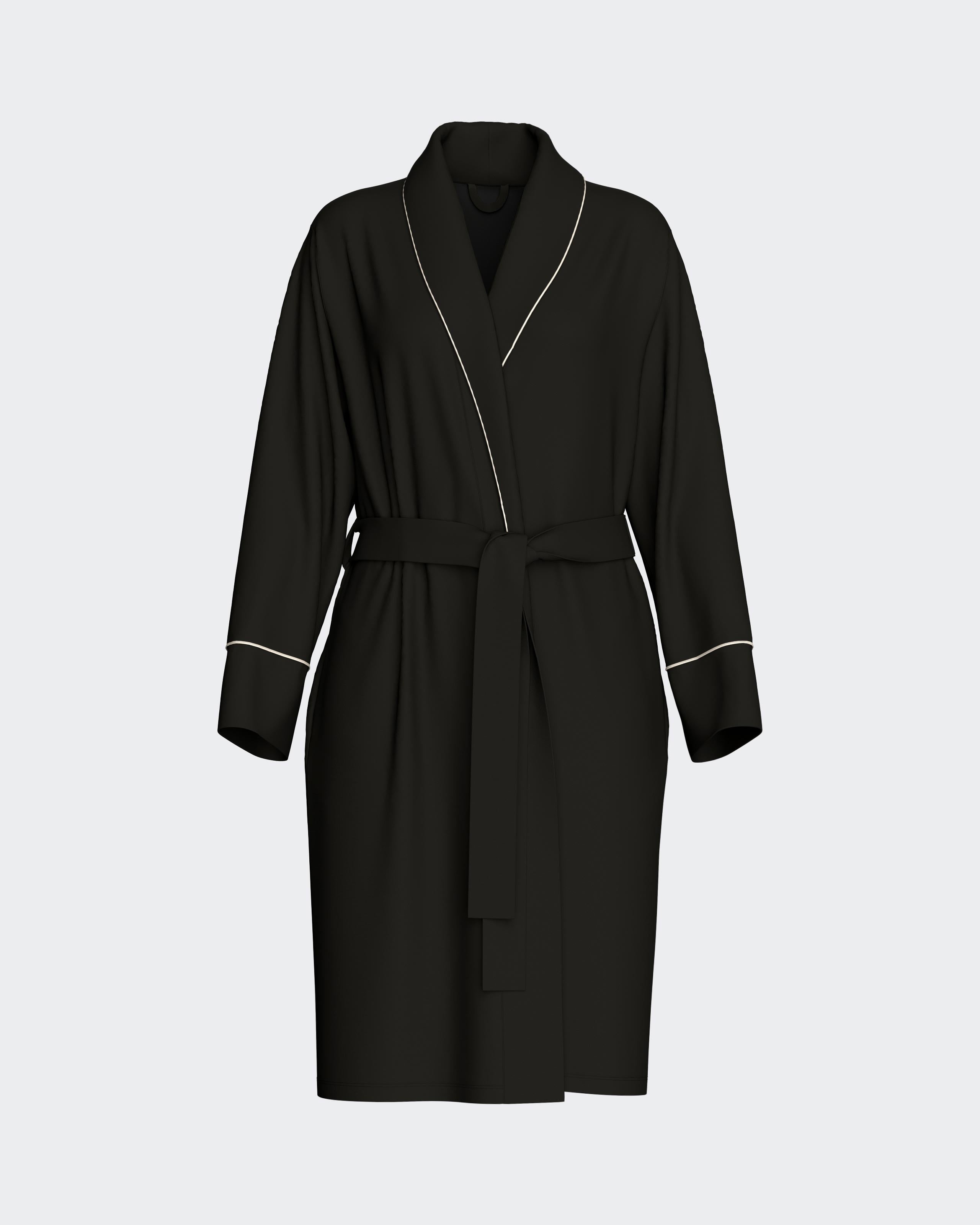 Morgenkåbe i blød modal og polyester