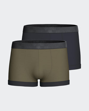 Pack of 2 short men's boxers in cotton