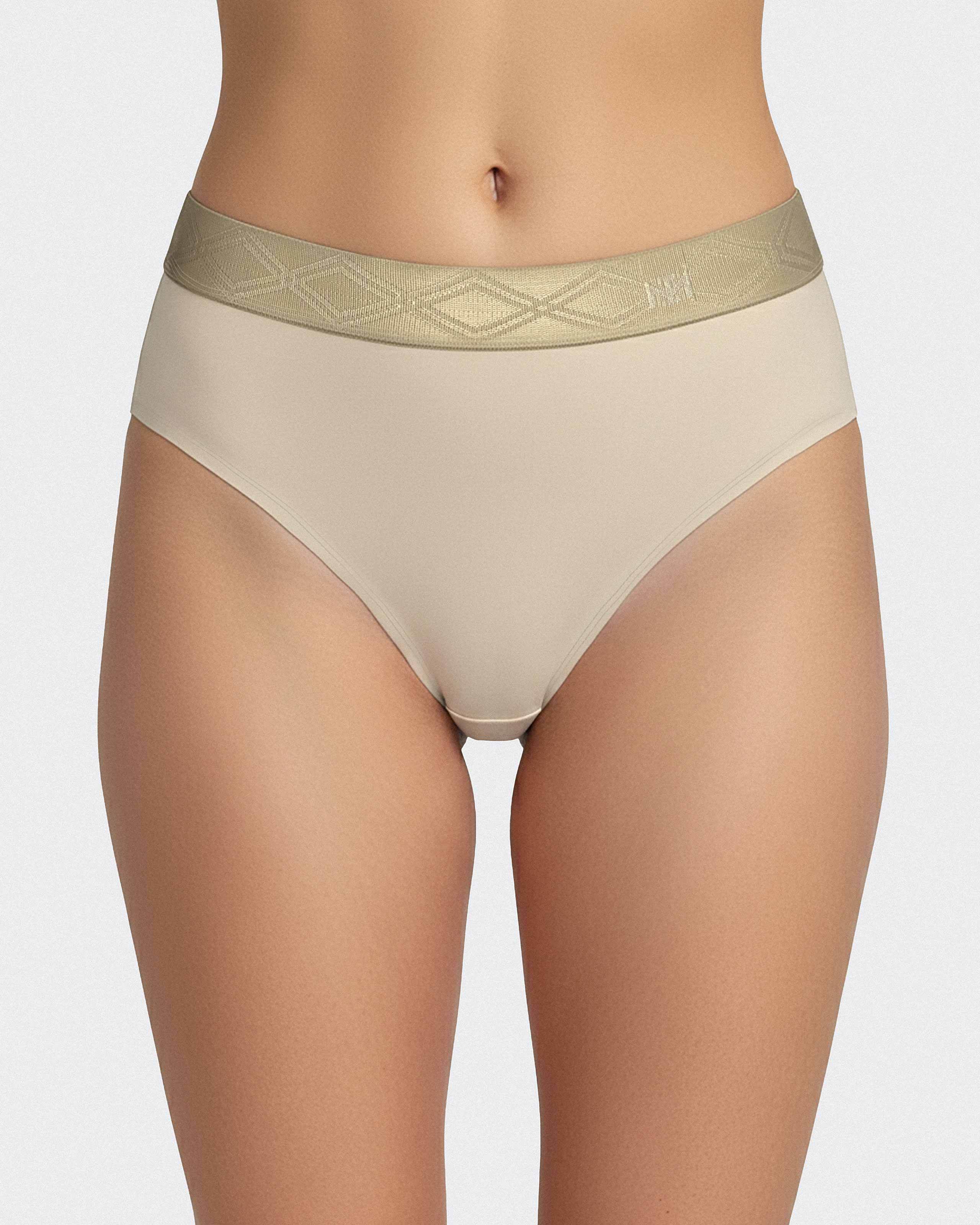 Thong with elasticated waistband in Lyocell