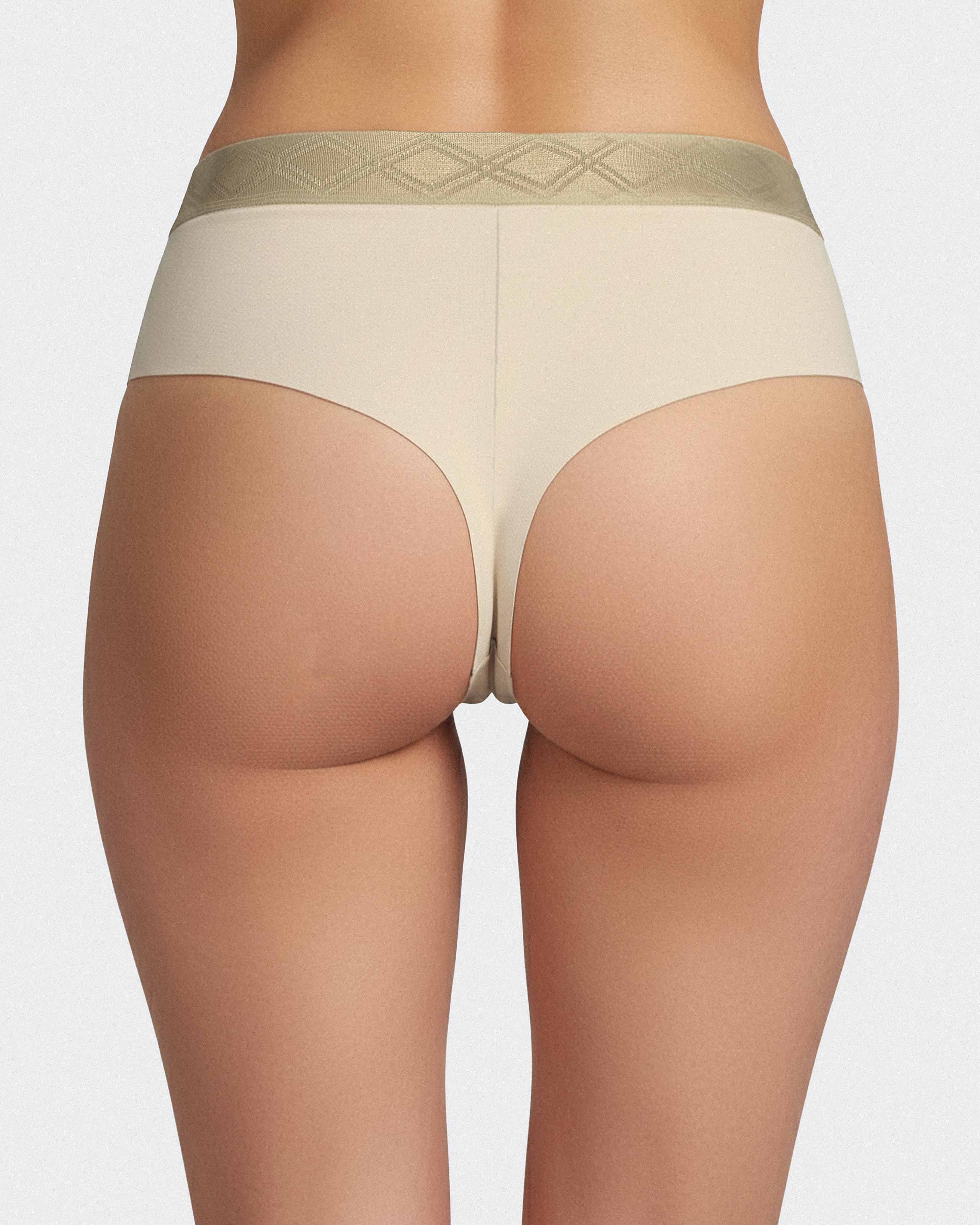 Thong with elasticated waistband in Lyocell