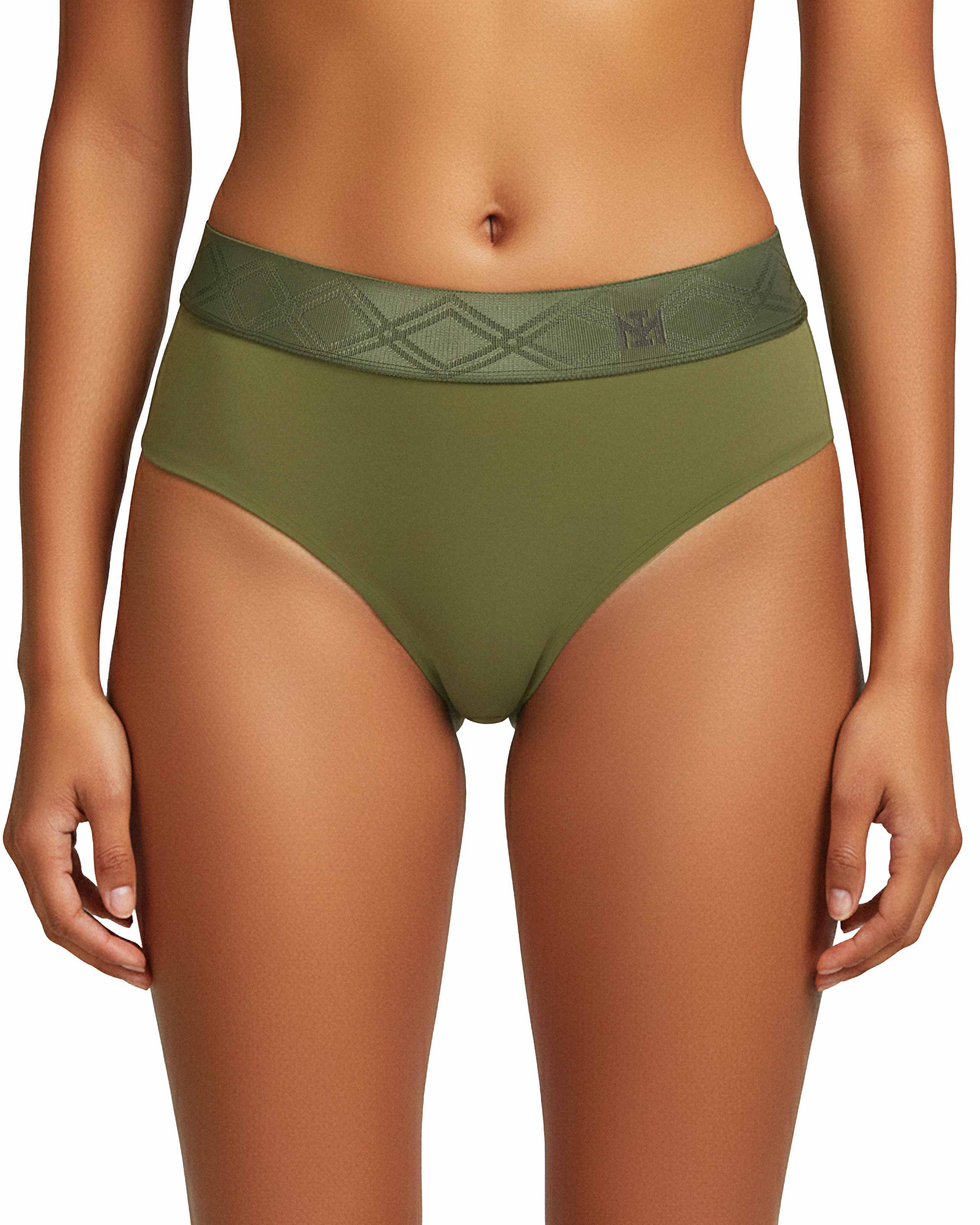 Thong with elasticated waistband in Lyocell