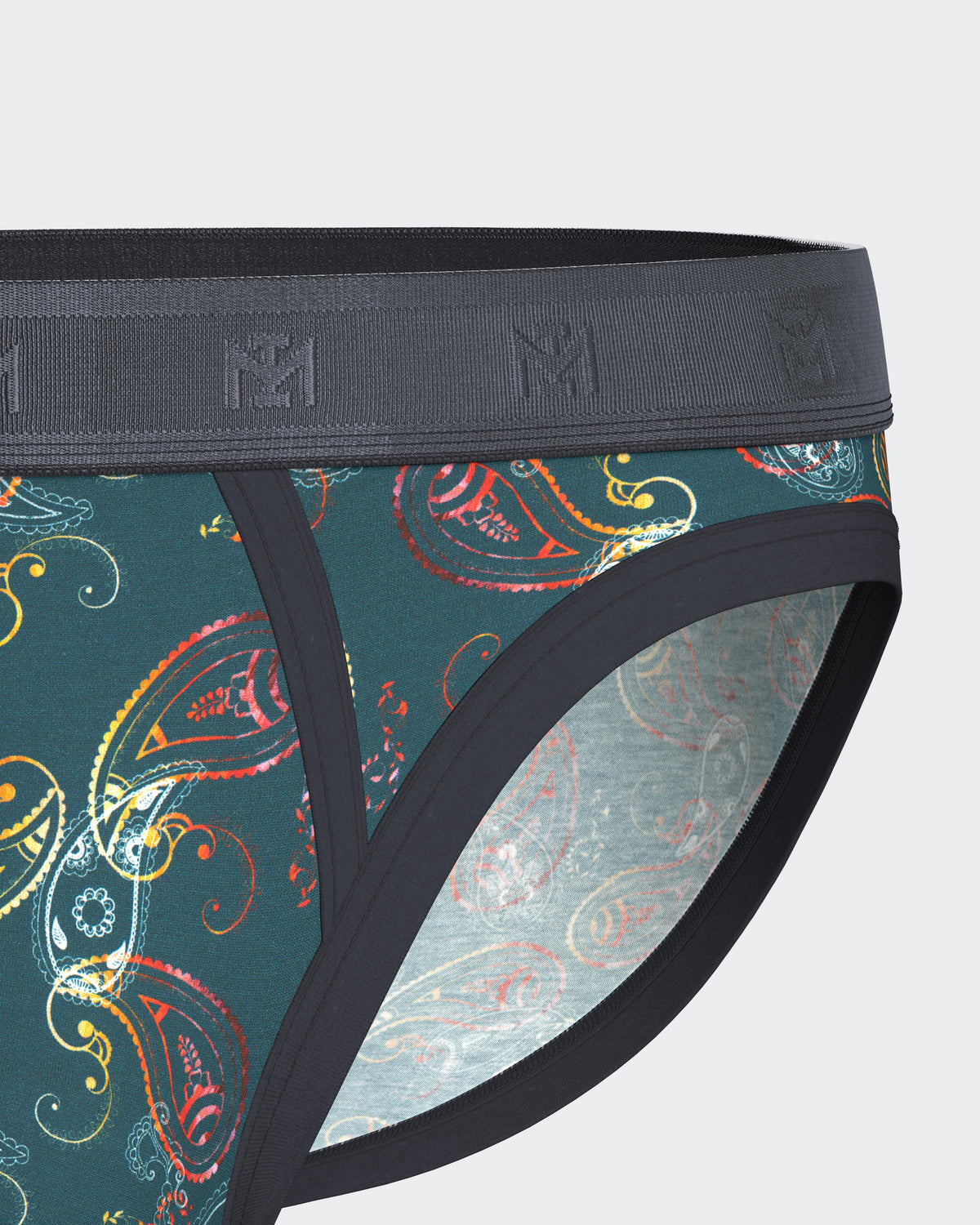 Men's cornucopia print briefs in Lyocell