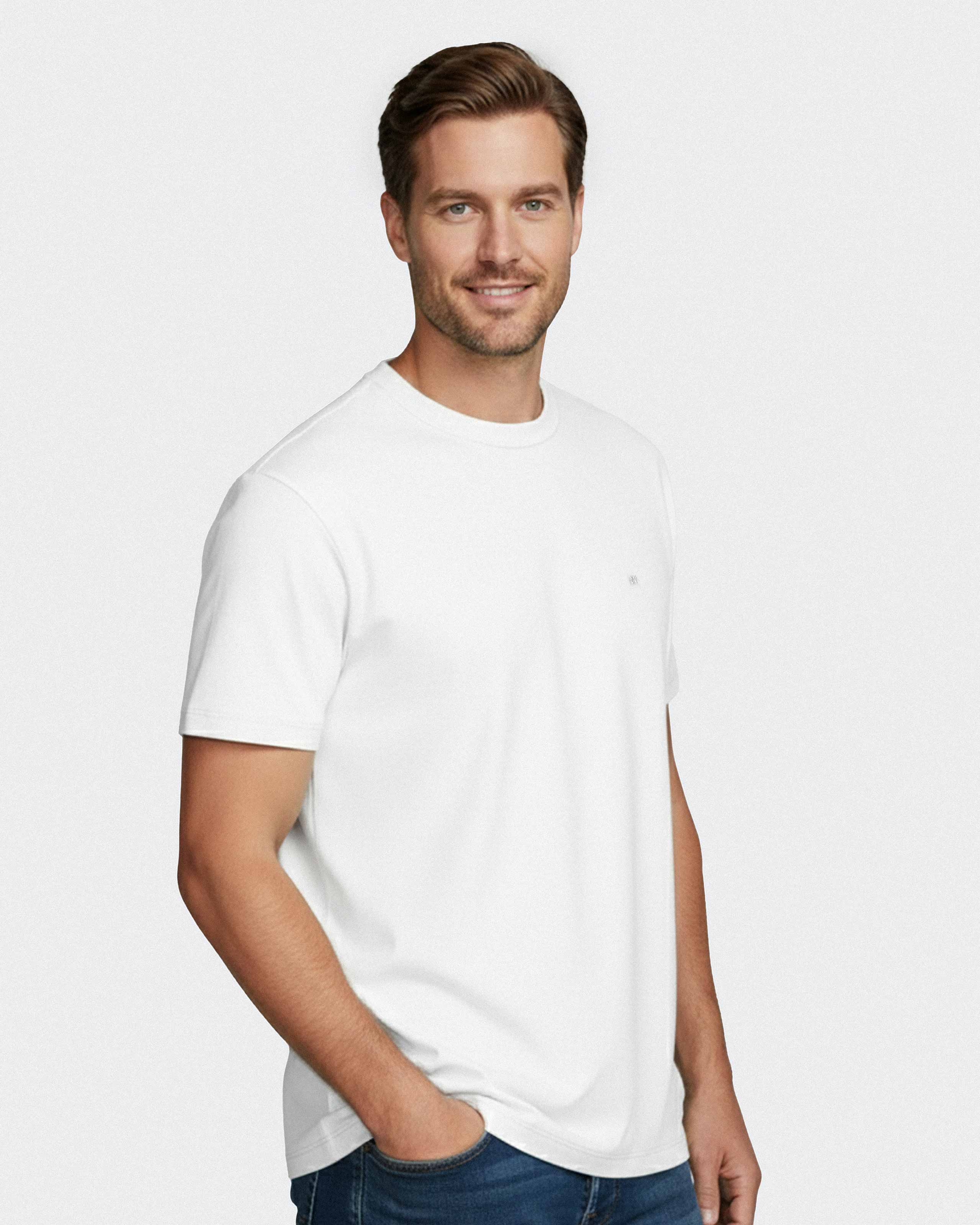 T-shirt uni d'homme 100% Coton