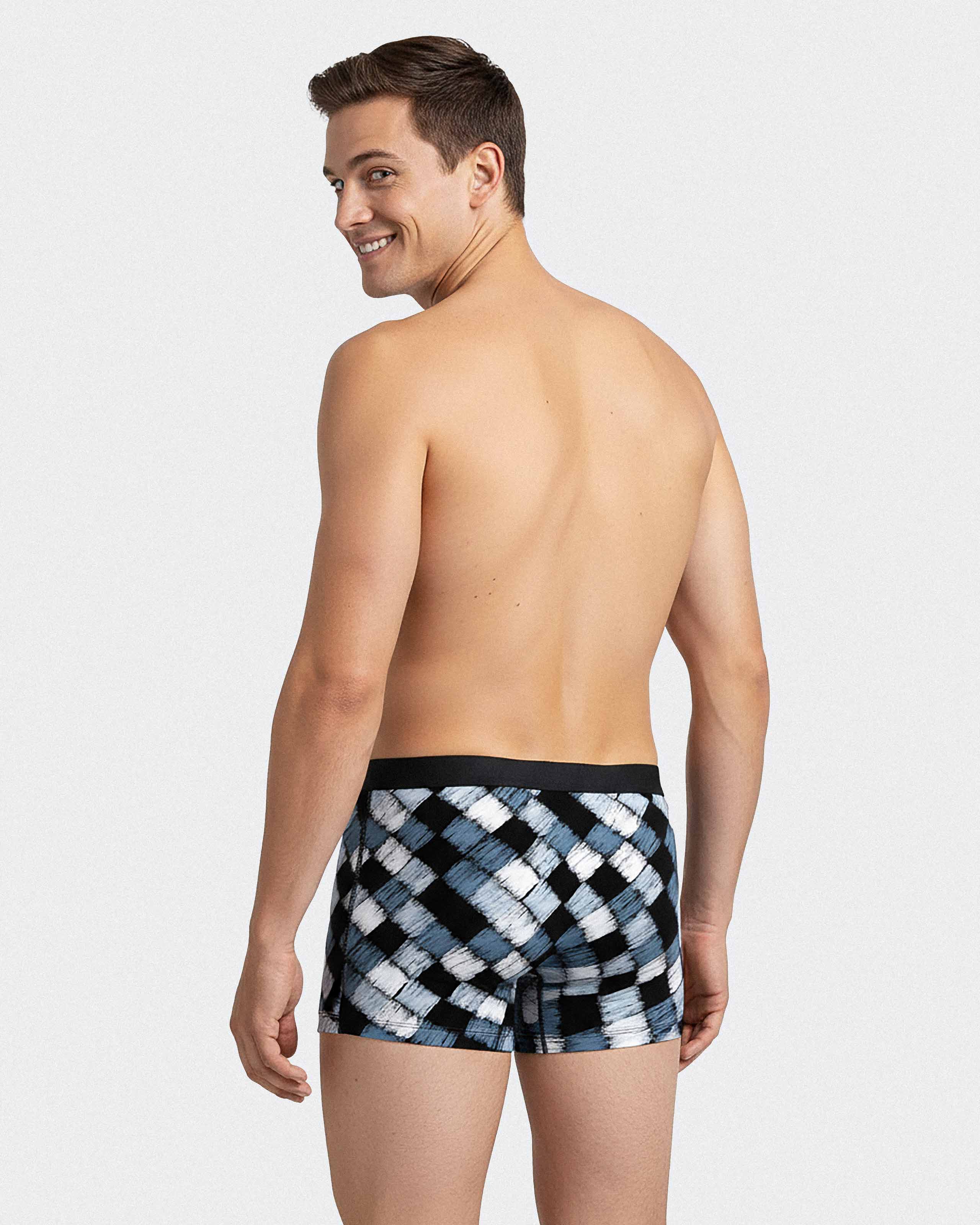 Men's printed boxer in Lyocell