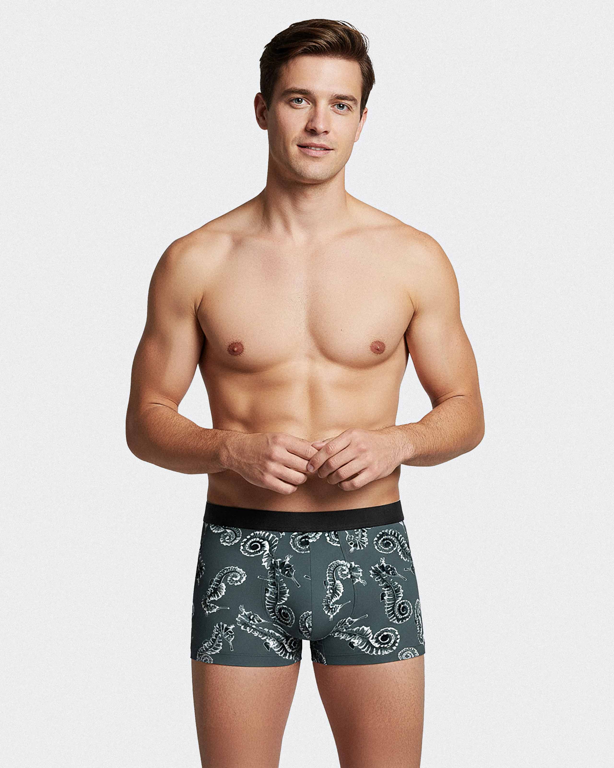 Men's printed boxers in Lyocell