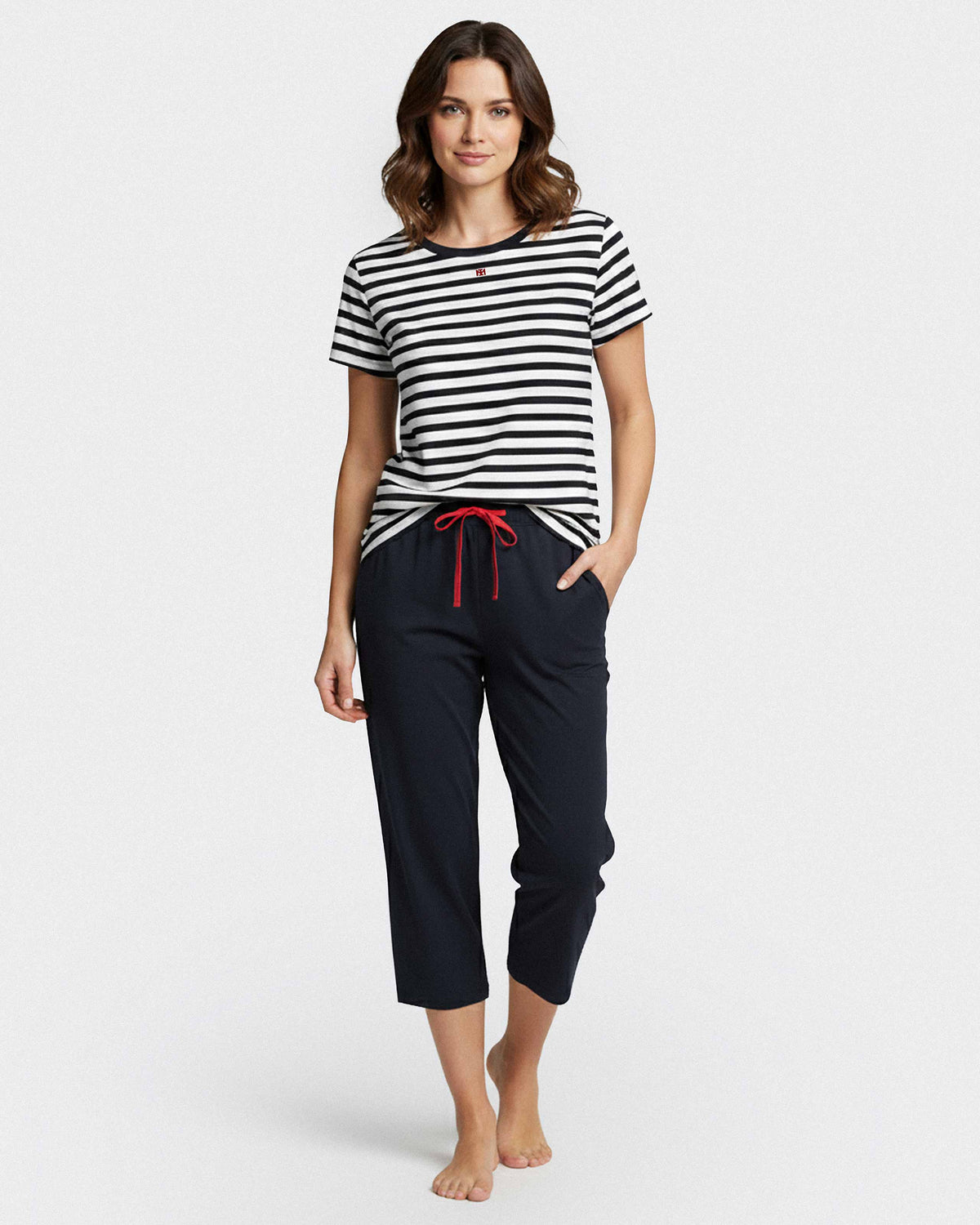 Pyjama pour femme à rayures en Coton