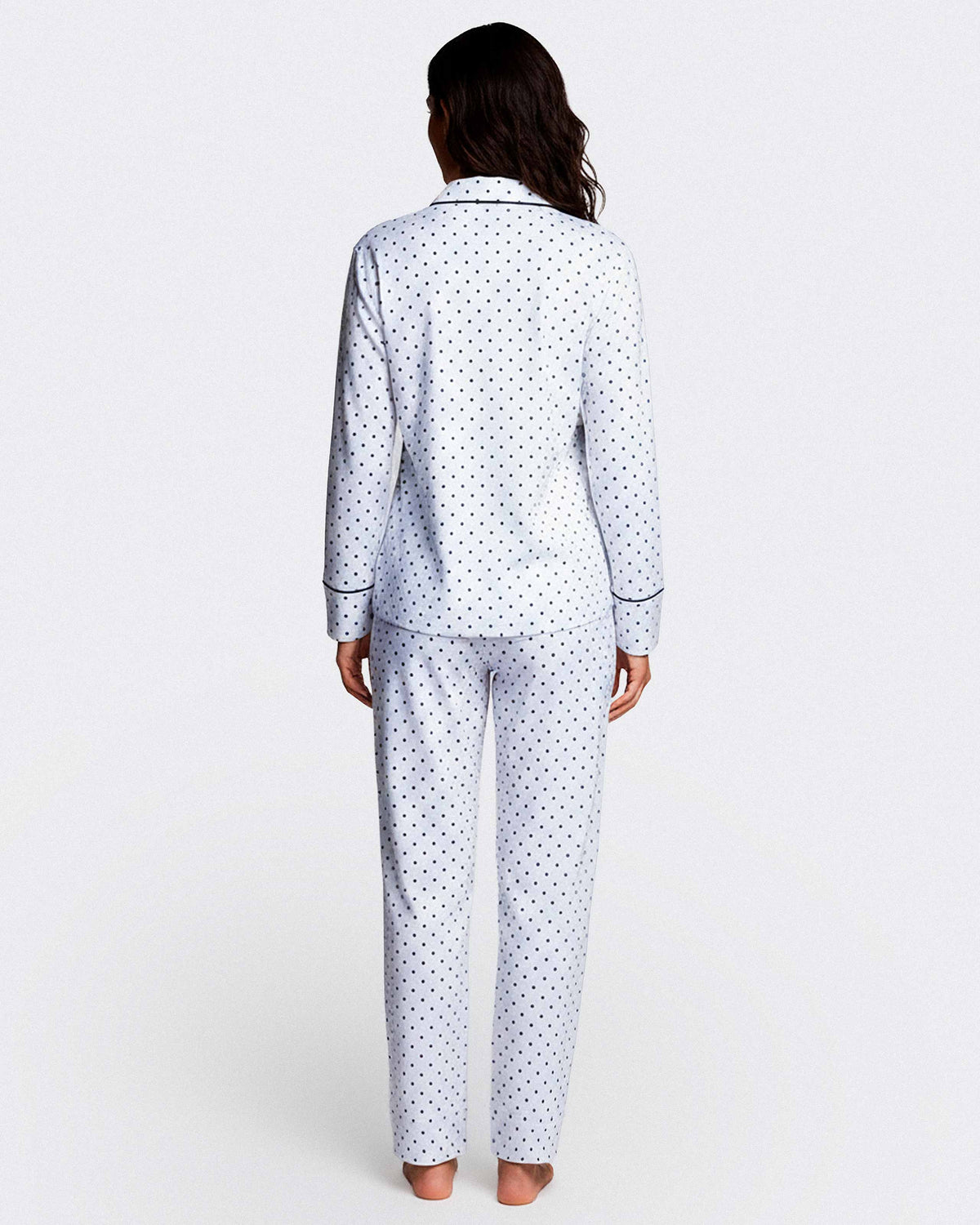 Pyjama long pour femme avec boutons en Modal