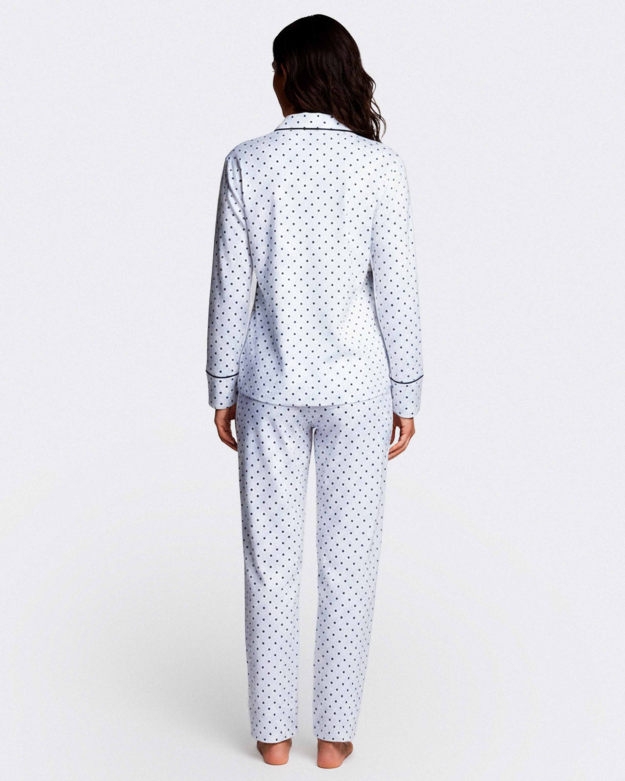Women's long pyjamas with buttons in Modal