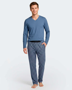 Pyjama cardé d'homme en Coton
