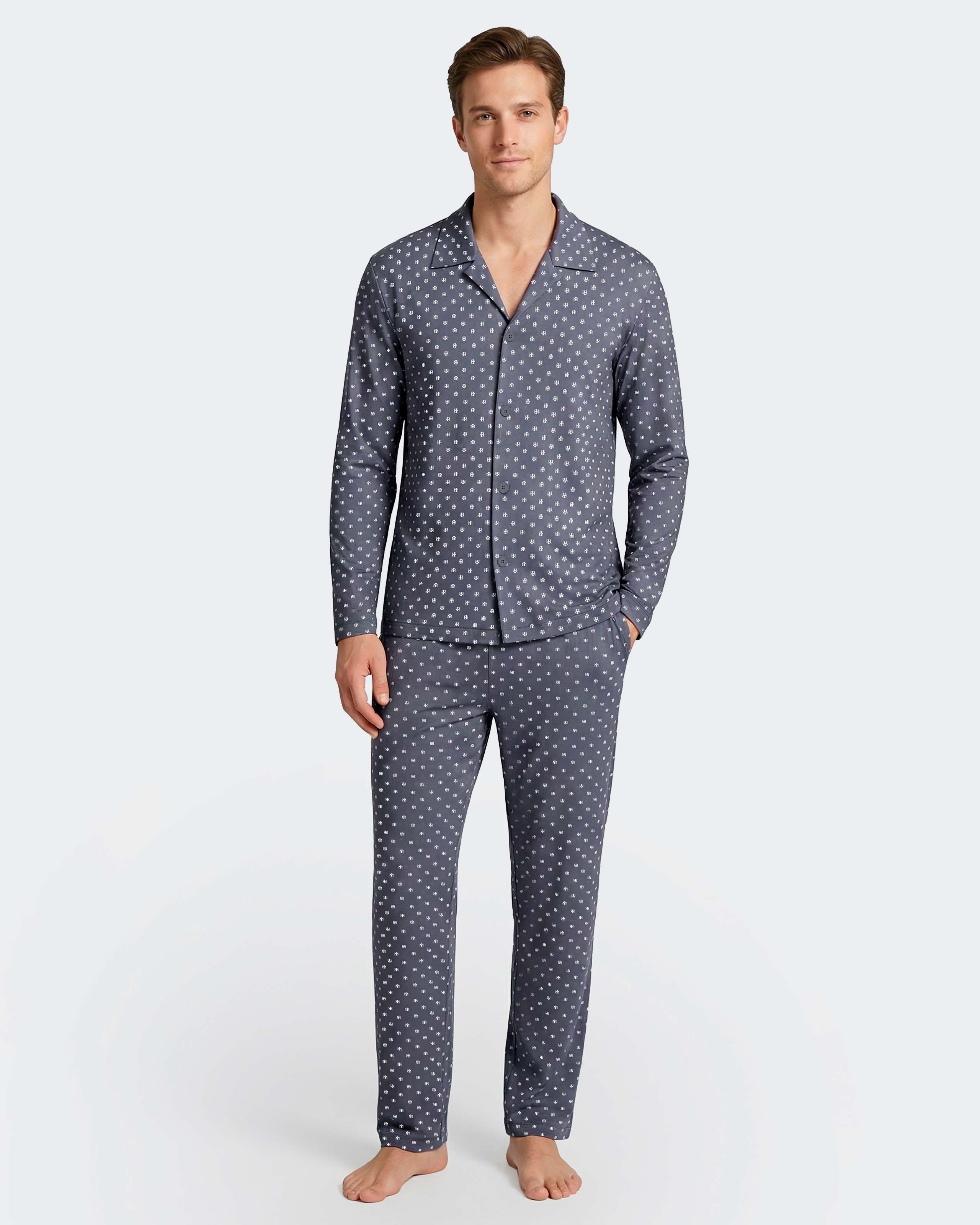 Pyjama cardé d'homme en Coton