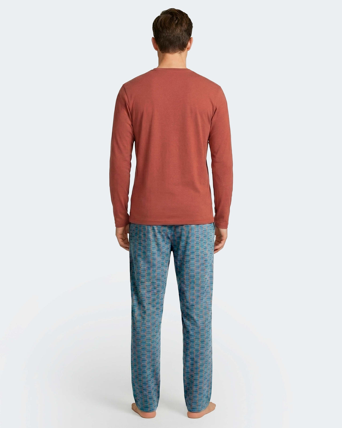 Pijama comprido de homem em Algodão Modal