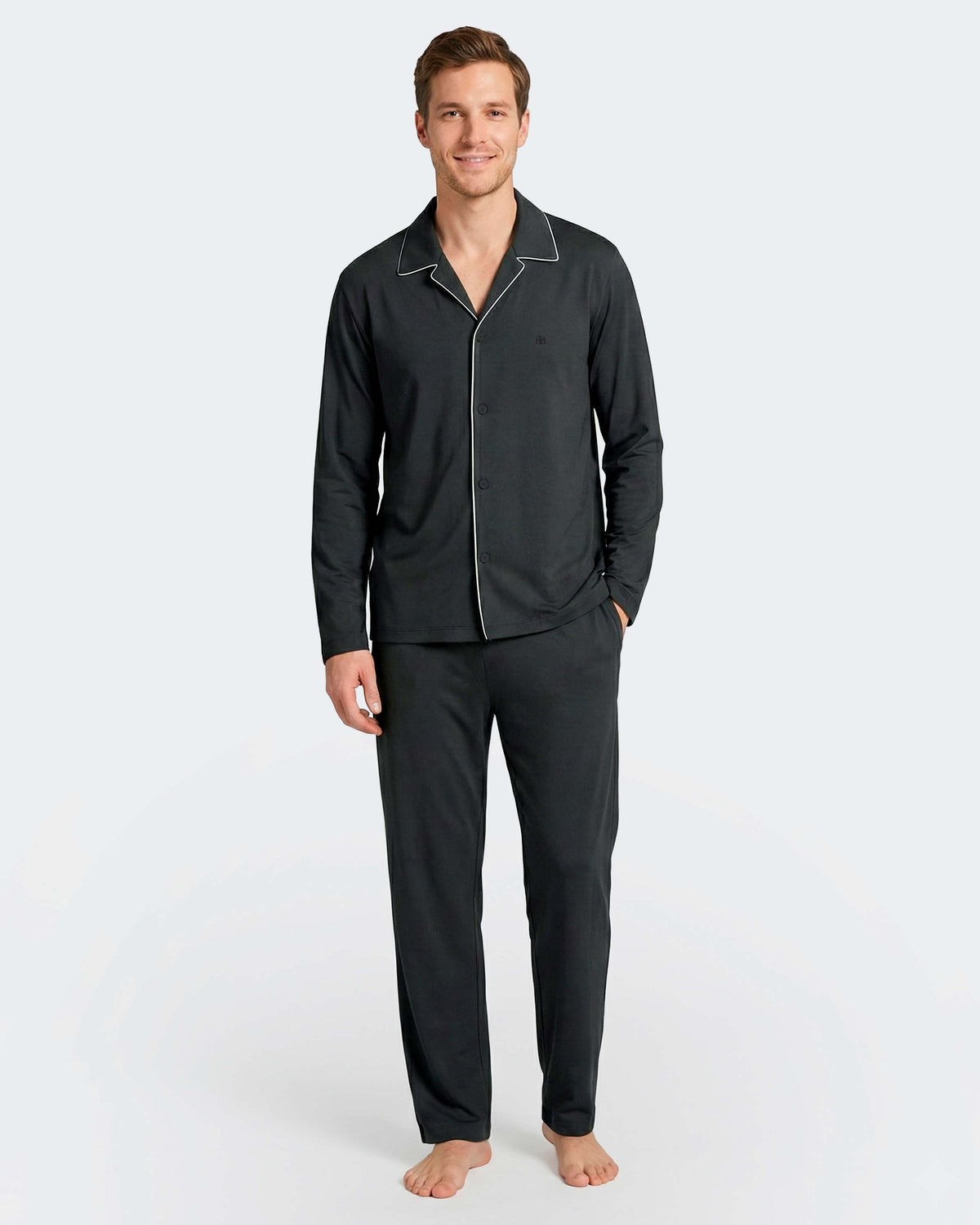 Pijama largo de hombre en Modal
