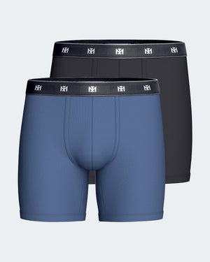 Pack 2 boxers longs d'homme en Lyocell