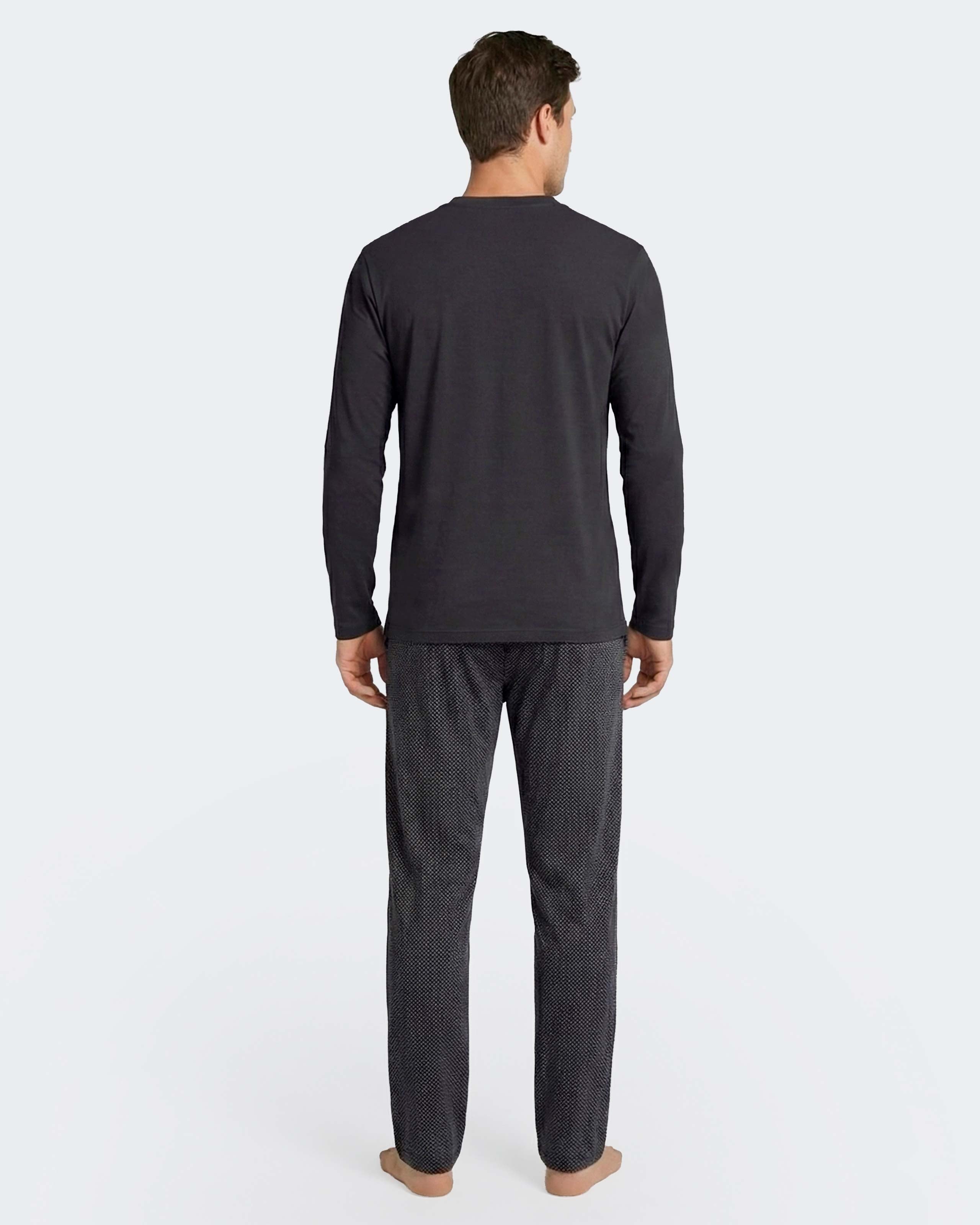 Pyjama cardé d'homme en Coton