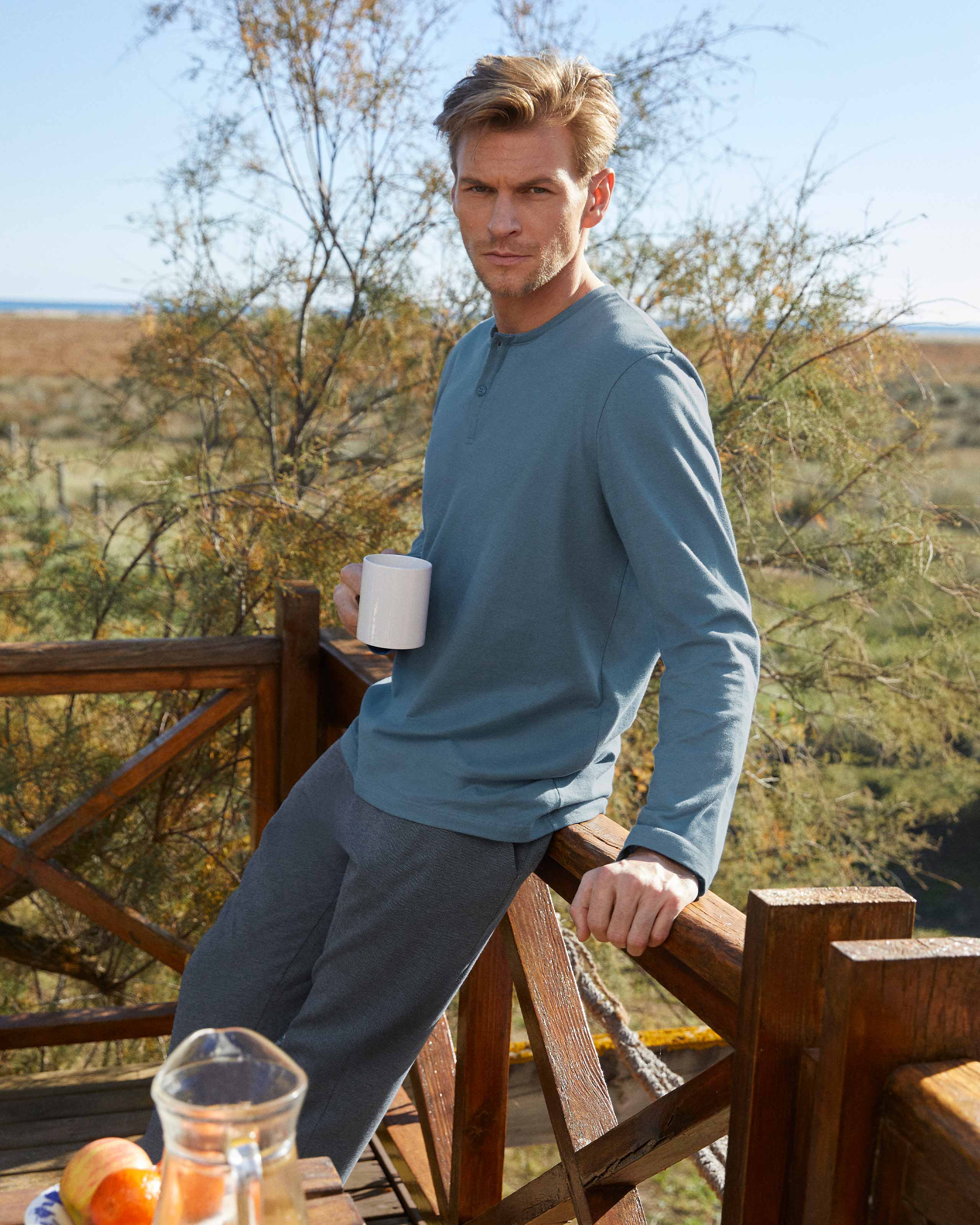 Pyjama long d'homme en Coton