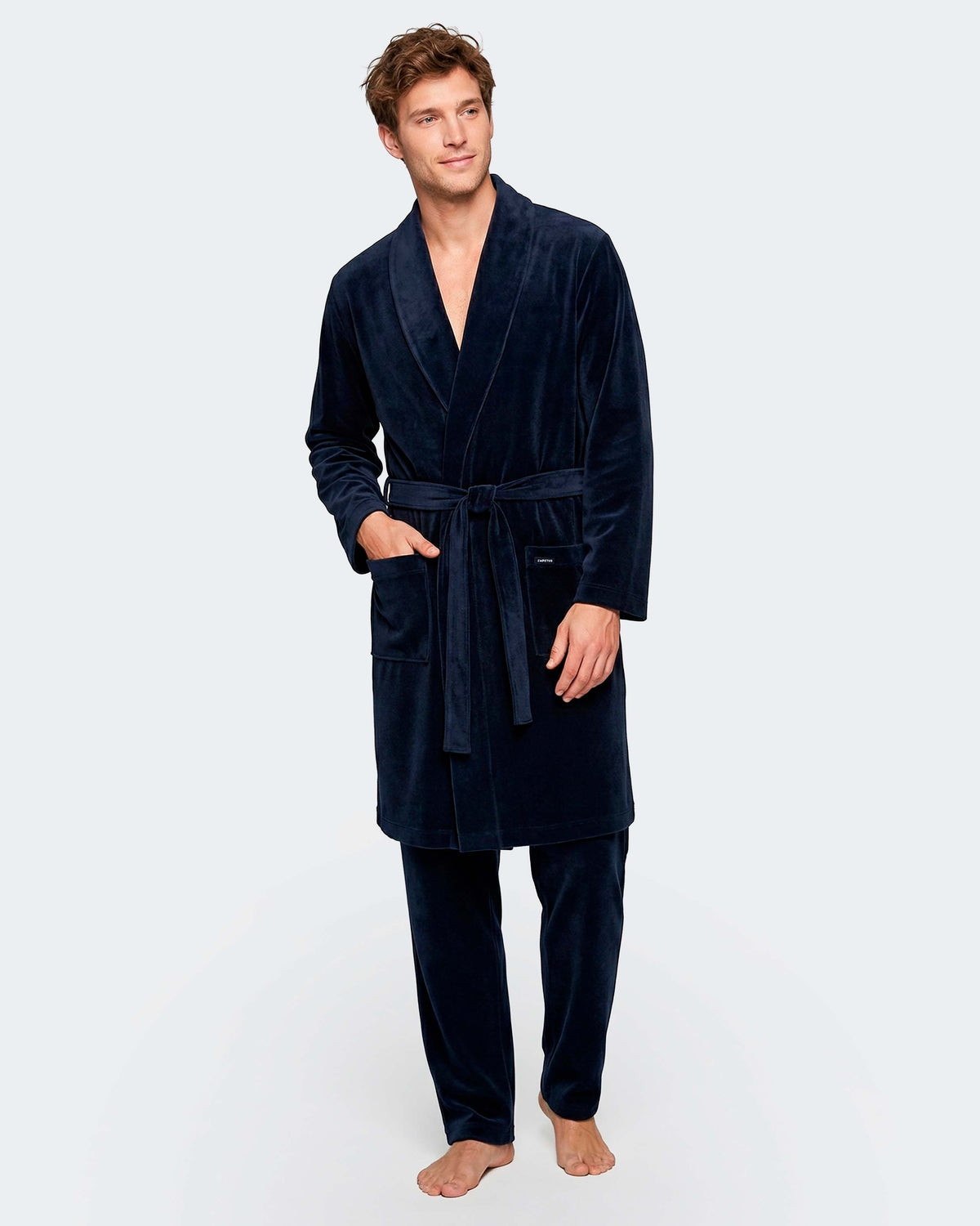 Peignoir thermique en velours