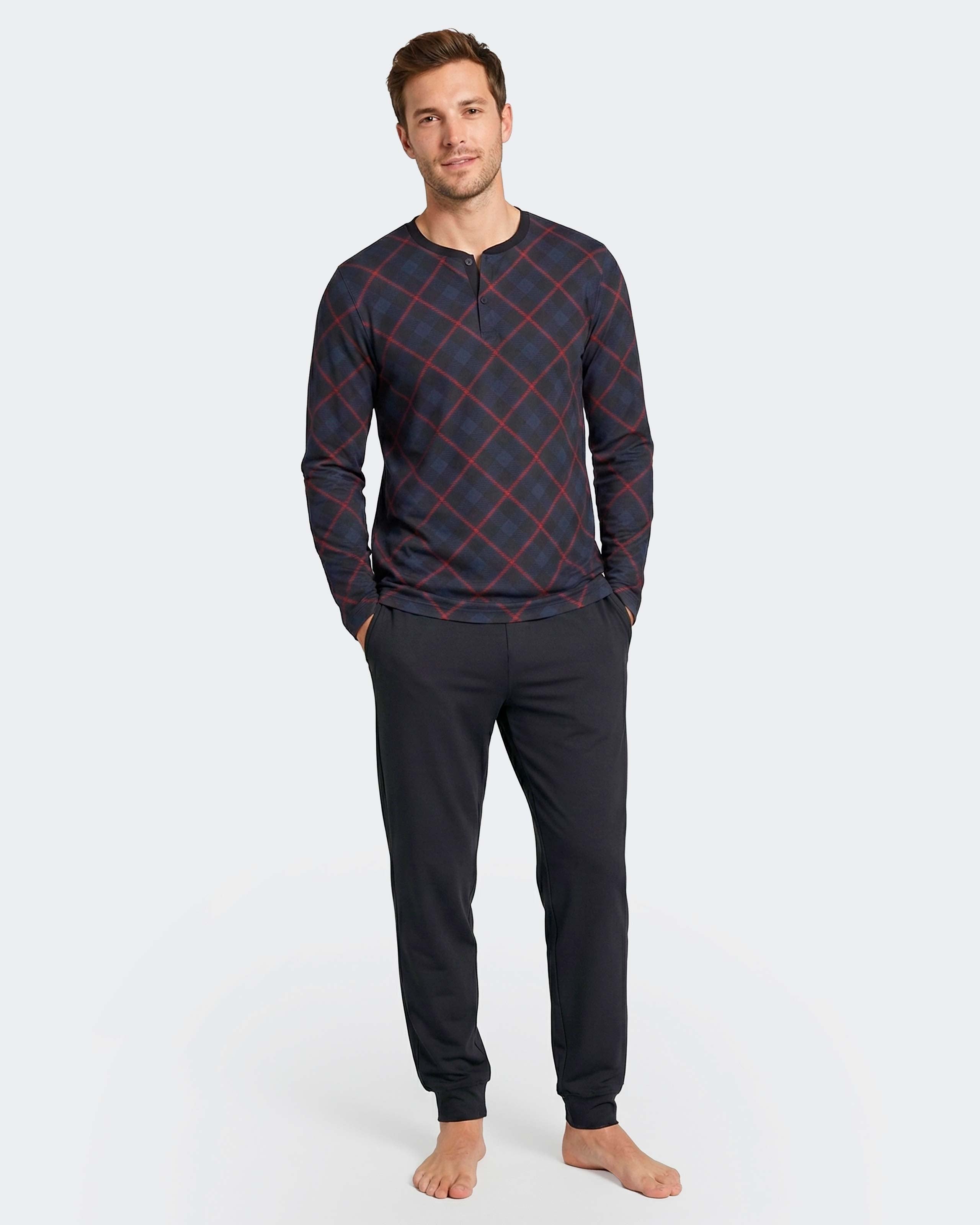 Pyjama long d'homme en Coton