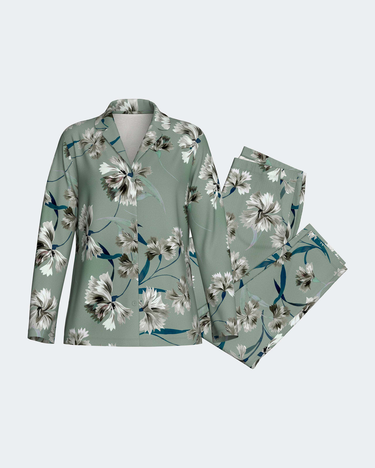 Pyjama cardé pour femme en Coton