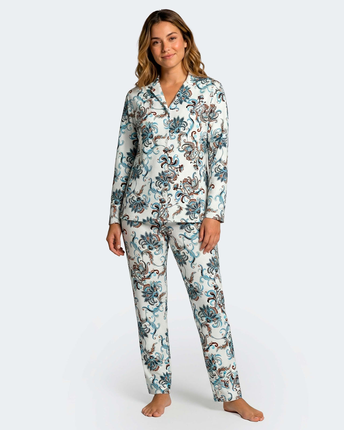 Damen Schlafanzug aus Flanell aus Baumwolle