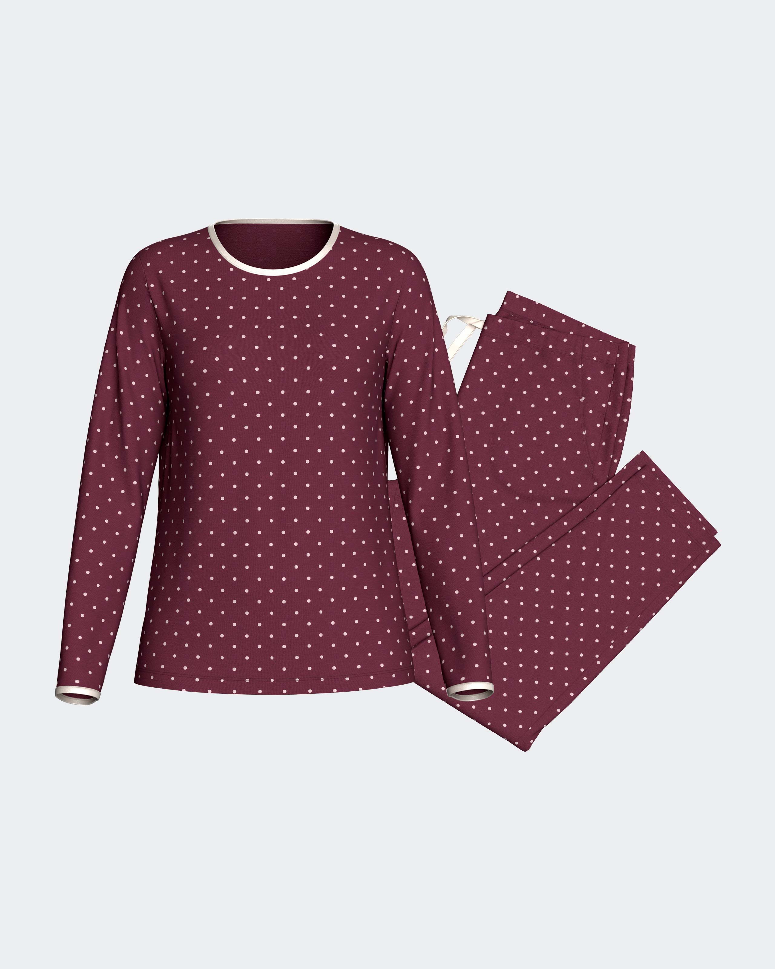 Pijama cardado em Algodão Modal