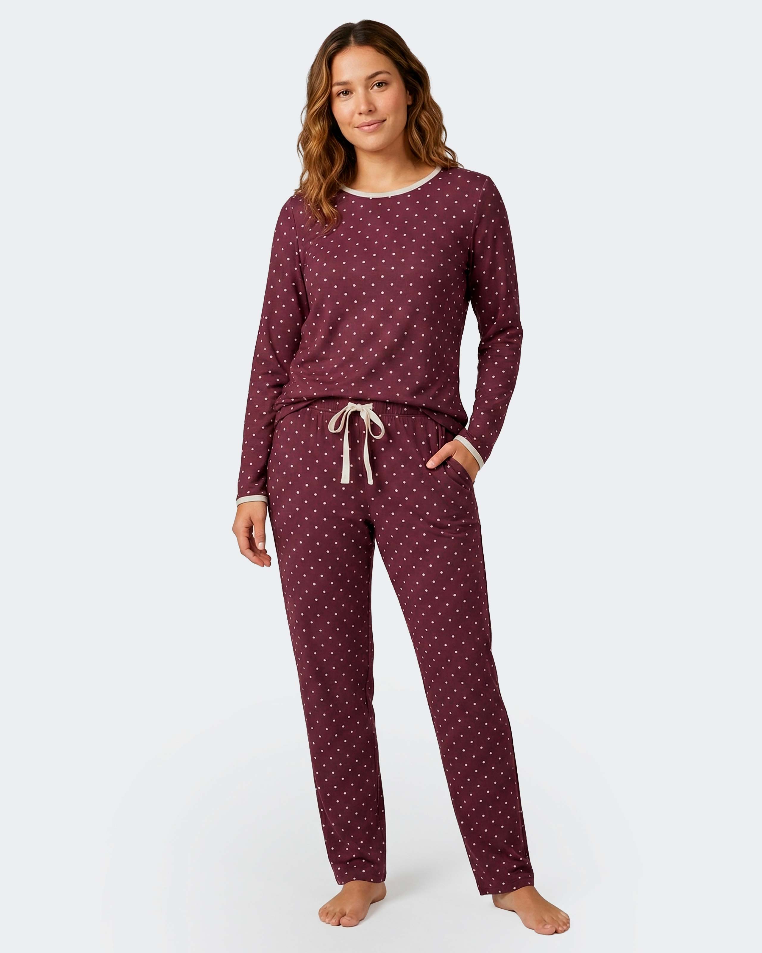 Pijama cardado em Algodão Modal