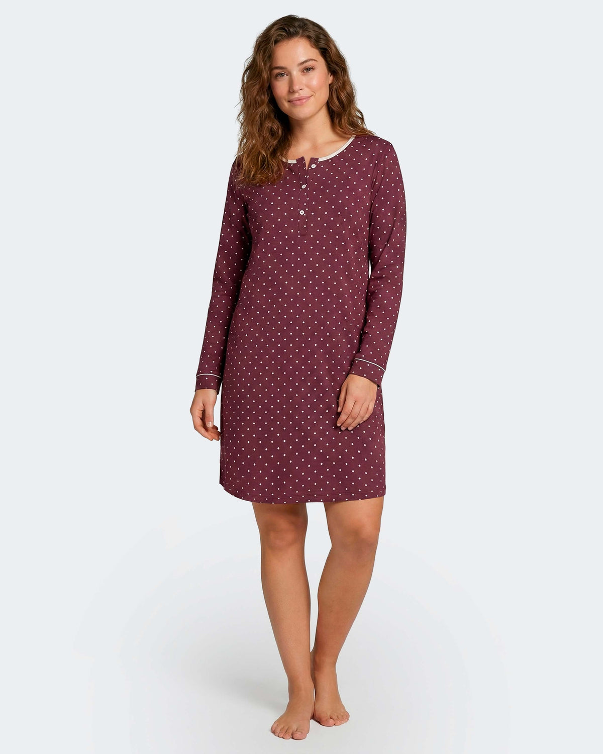 Chemise de nuit cardée en Coton Modal
