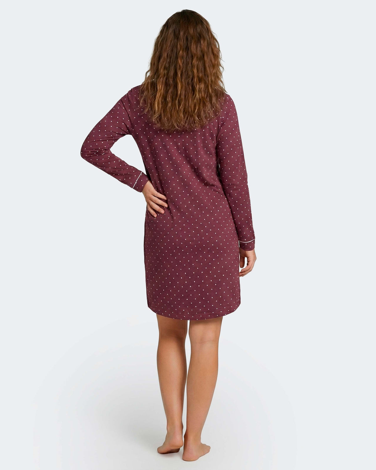 Chemise de nuit cardée en Coton Modal