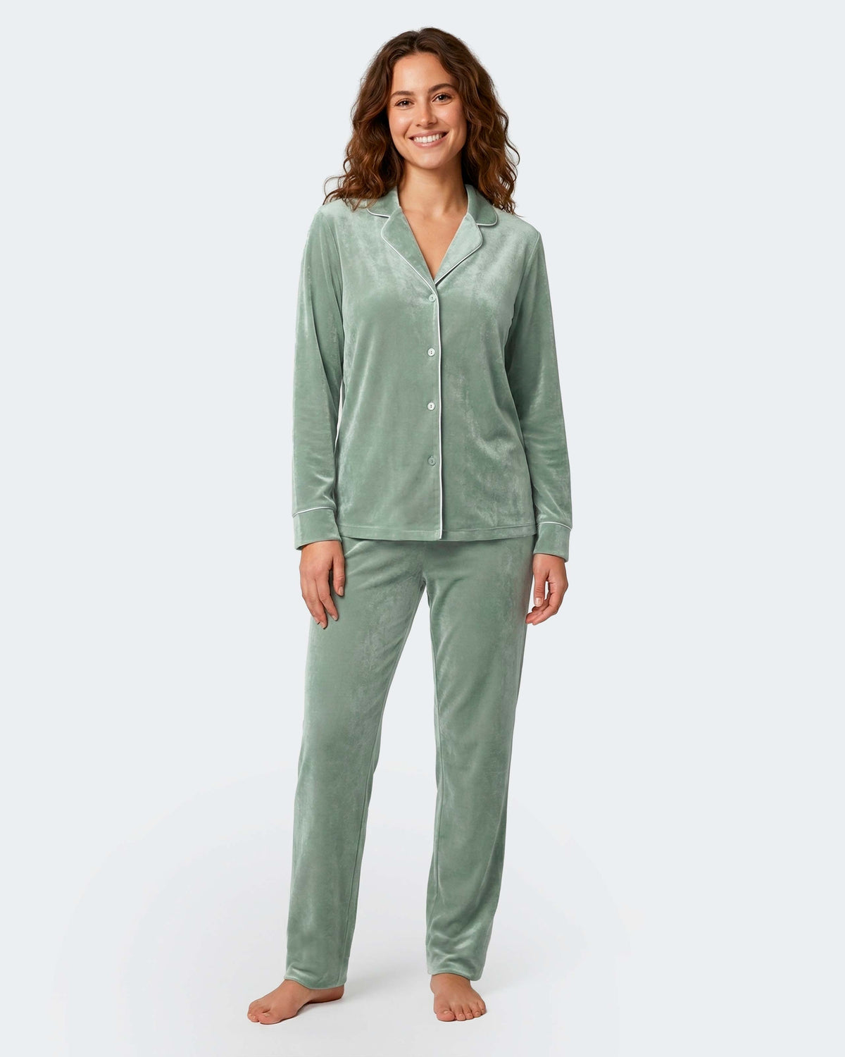 Pijama térmico de mulher em Veludo