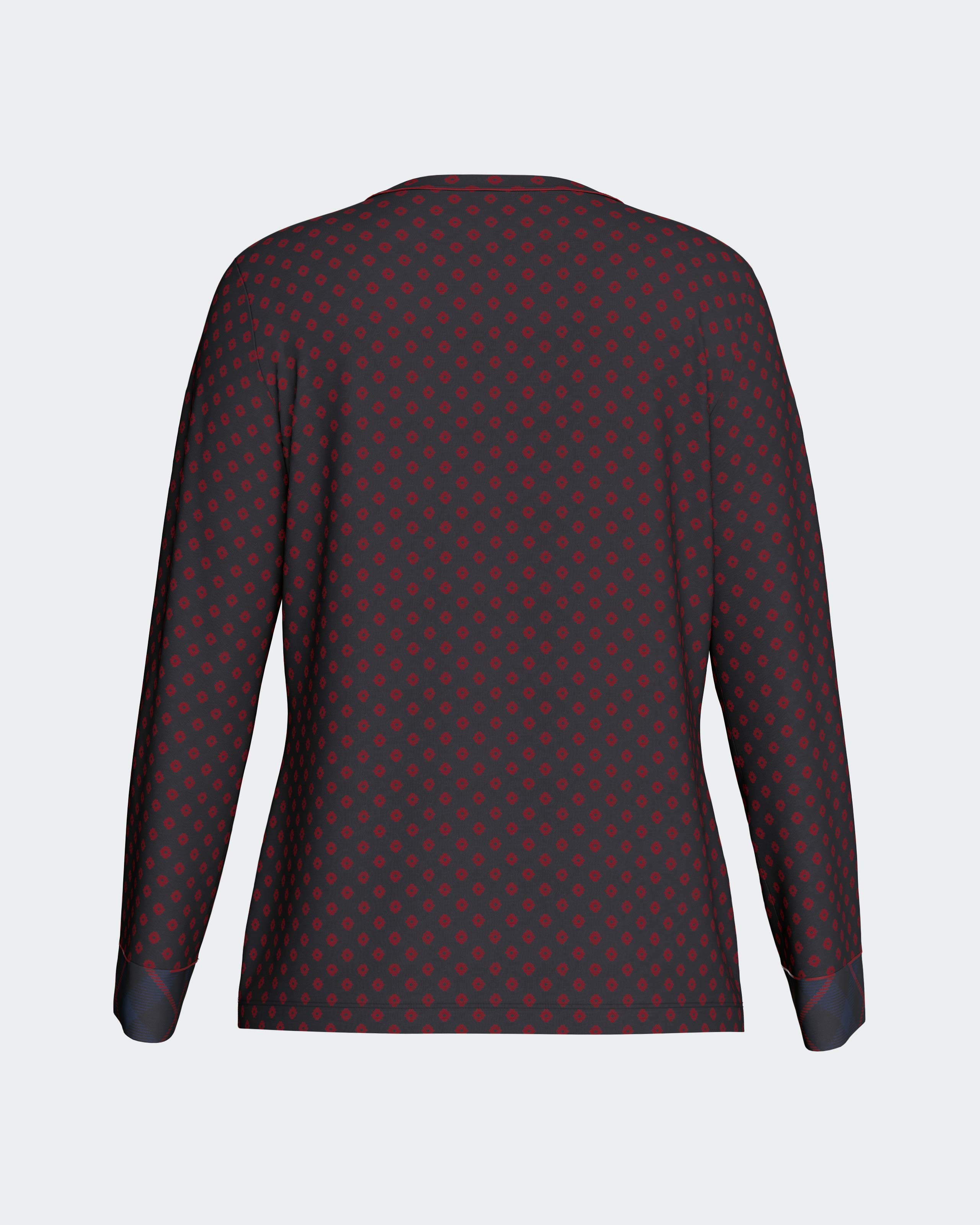 Pyjama cardé pour femme en Coton Modal