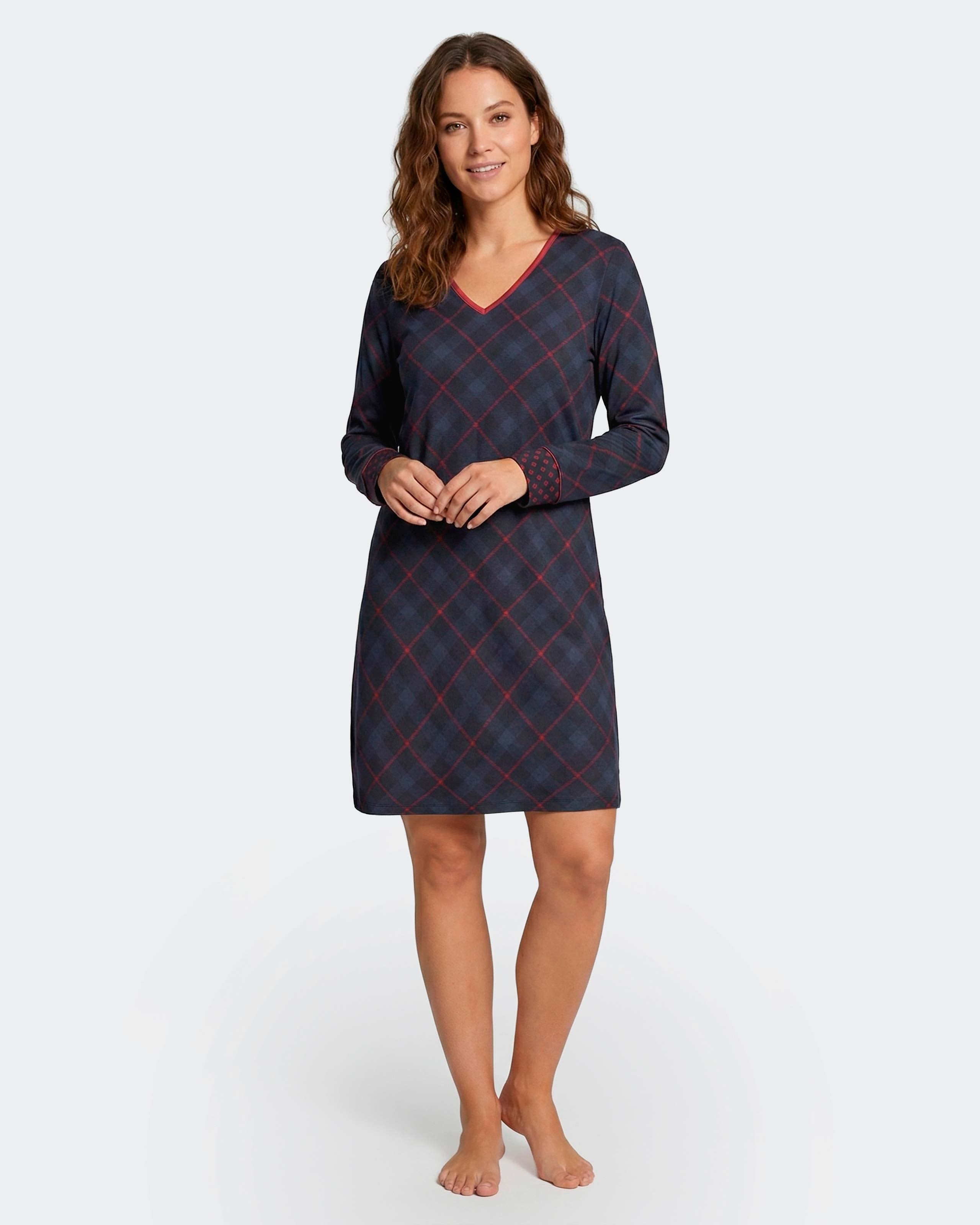 Chemise de nuit pour femme en Coton Modal