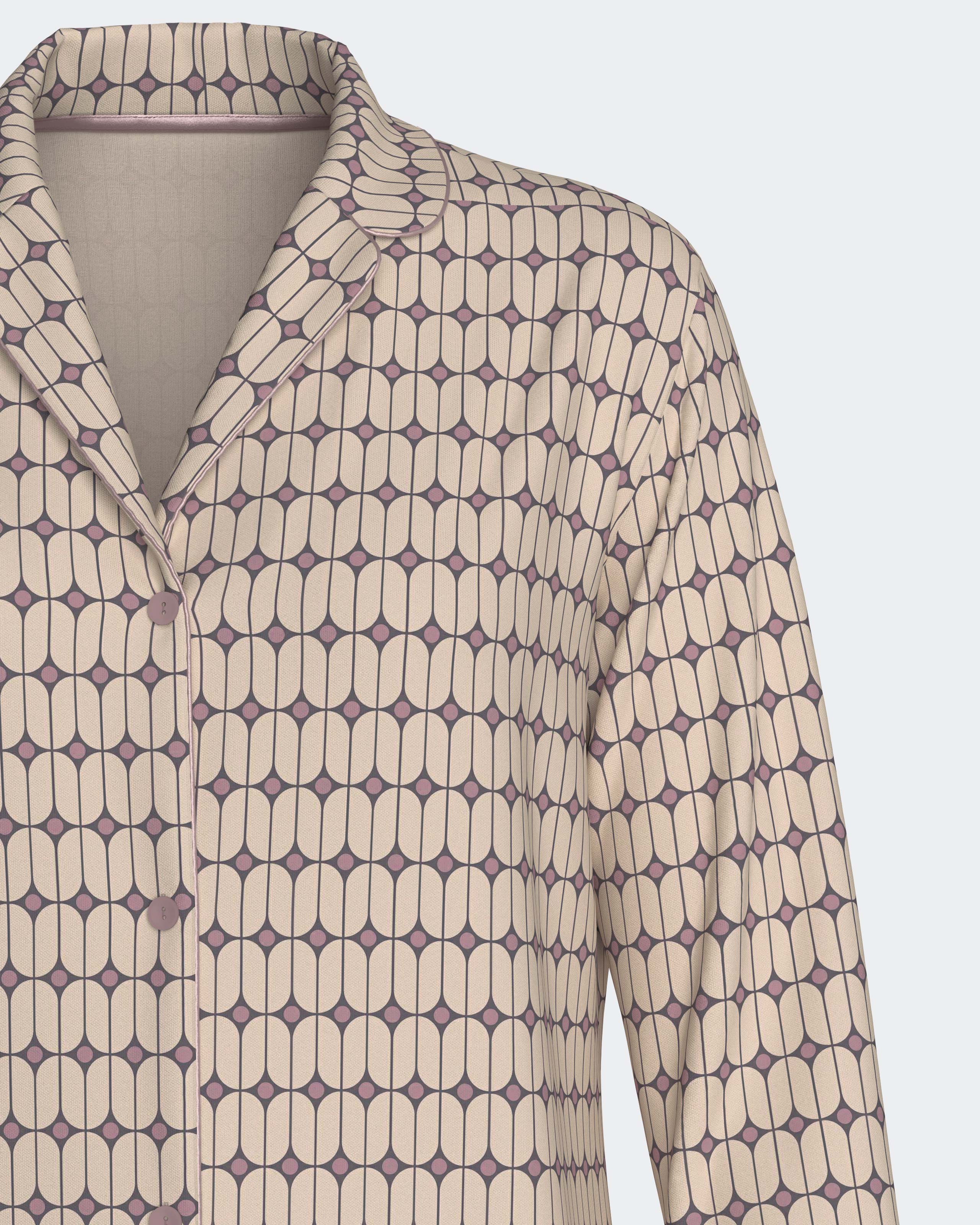 Pijama cardado de mulher em Modal